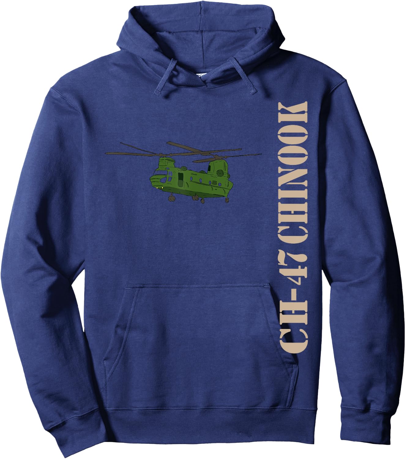 Chinook Helicopter T Shirt 15U MOS CH 47 Army Helicopter Hoodie - Hoodie | Navy