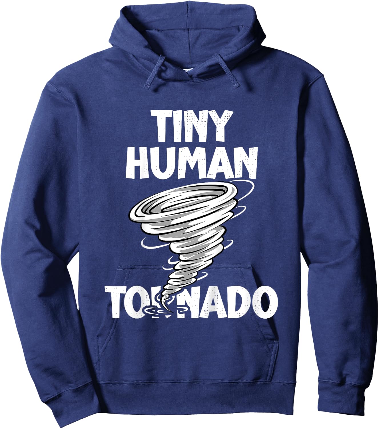 Kids Funny Tiny Human Tornado Quote Toddler Boys Girls Kids Hoodie - Hoodie | Navy