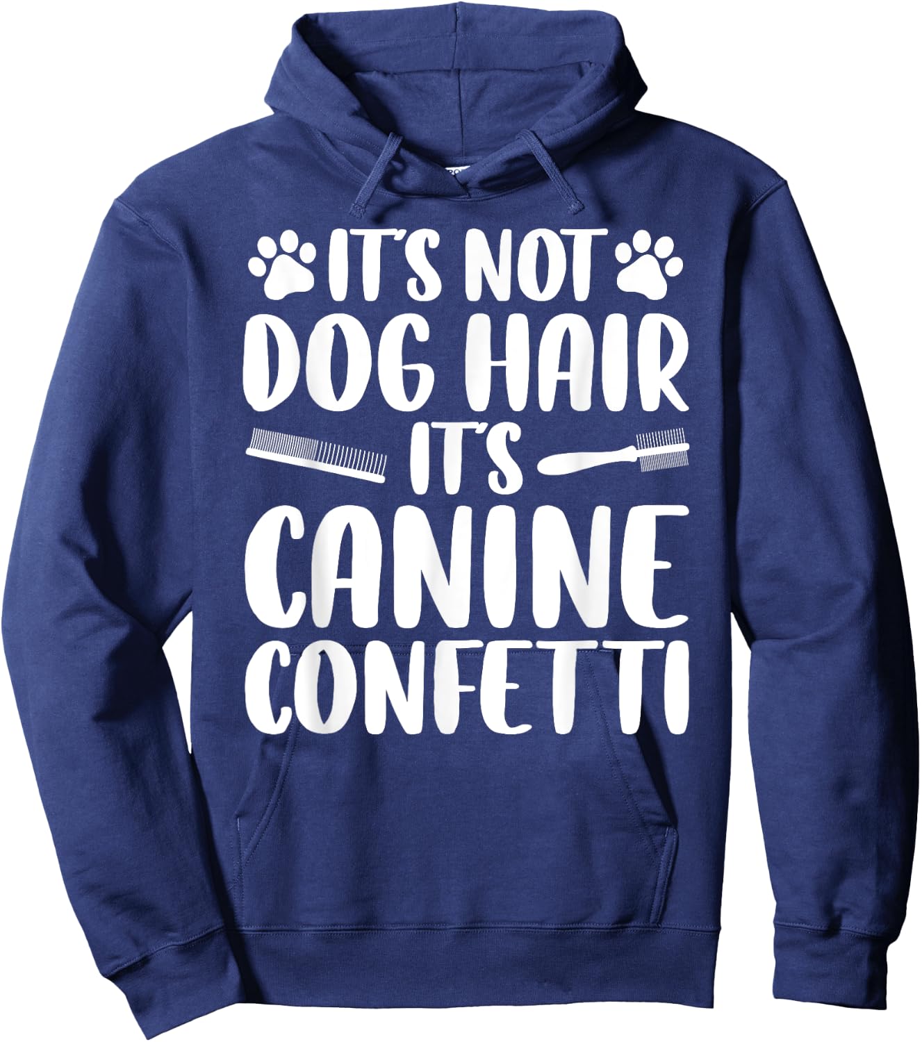 Cool Dog Groomer Women Grooming Dog Trainer Confetti Hoodie - Hoodie | Navy