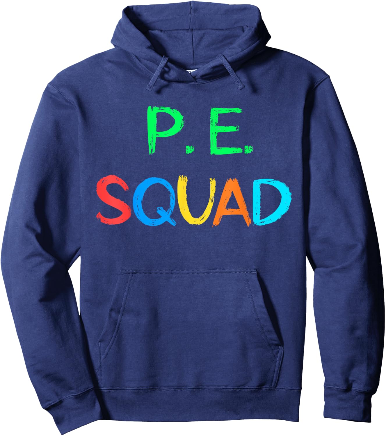 PE Teacher P.E. Squad School Fitness Team Teacher Crew Women Girls Kids Hoodie - Hoodie | Navy