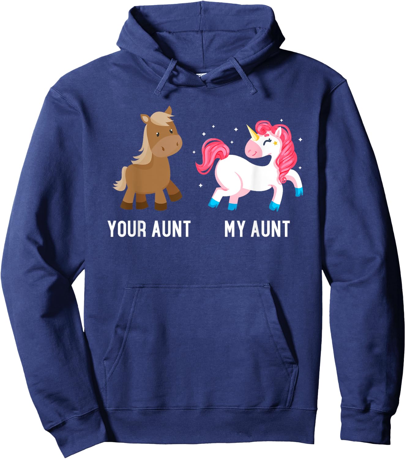 Your Aunt vs My Aunt Magical Unicorn Awesome Crazy Auntie Hoodie - Hoodie | Navy