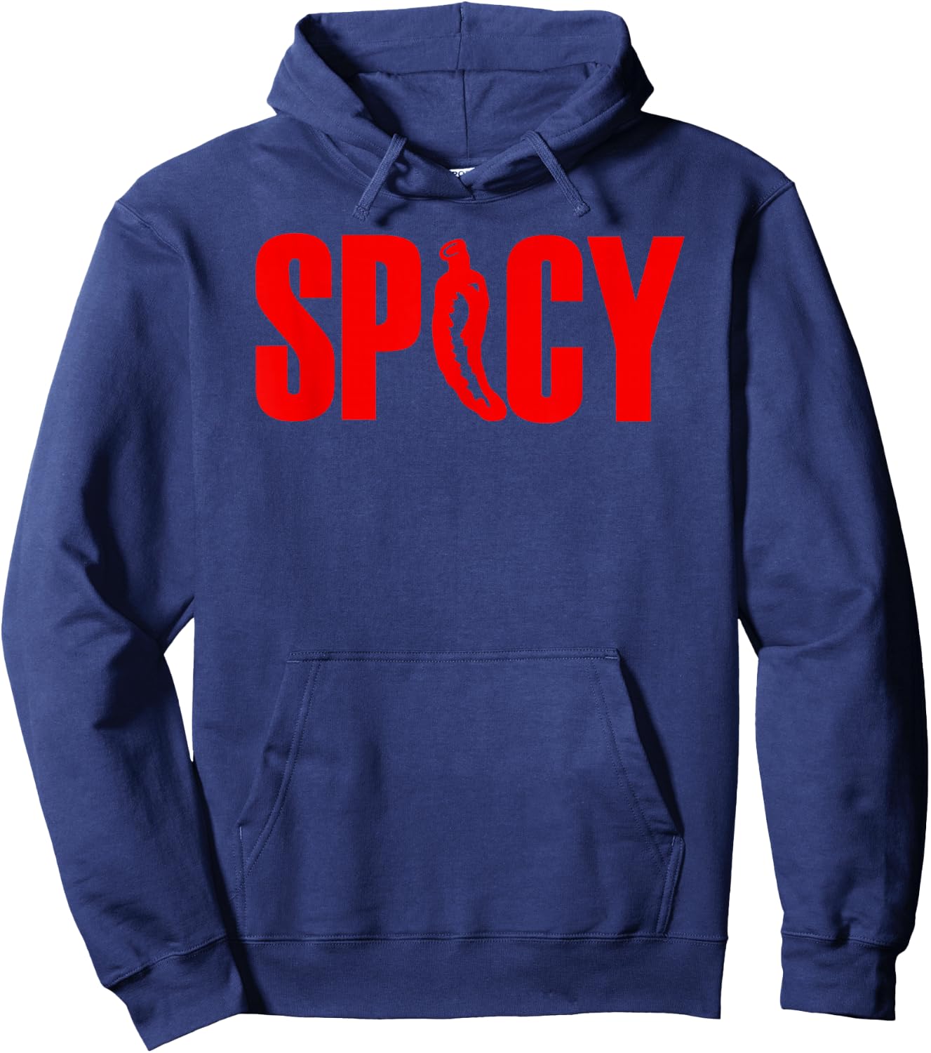 Spicy Chilli Pepper Novelty Flaming Hot Spicy Pepper Hoodie - Hoodie | Navy