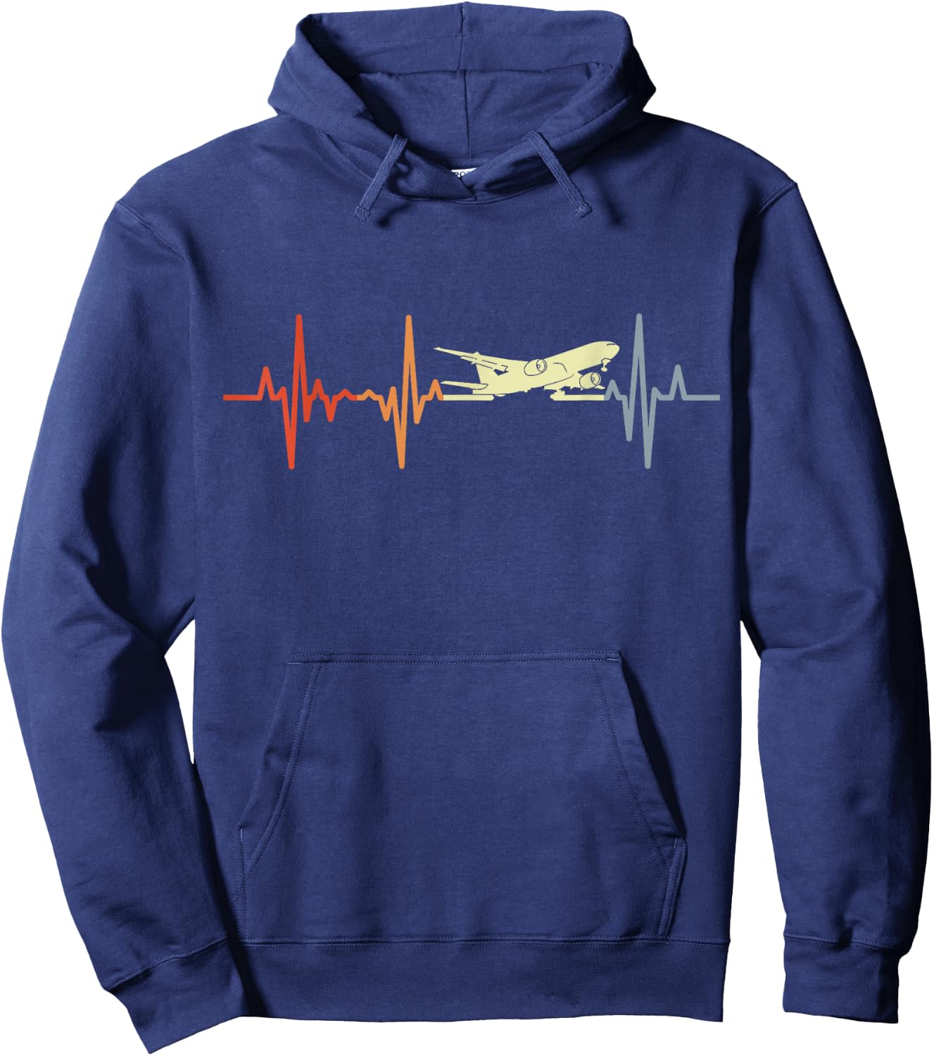 Vintage Airplanes Heartline Aviation Lover Hoodie - Hoodie | Navy