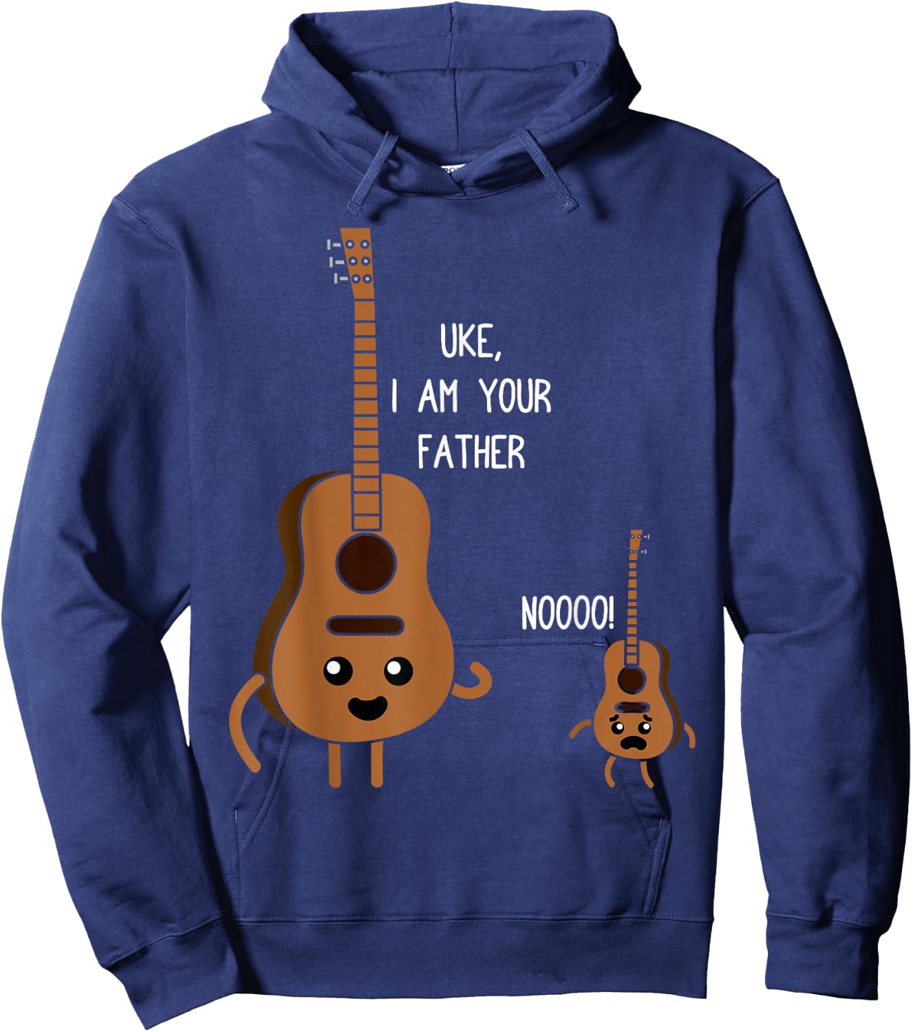 Uke I Am Your Father Funny Ukulele Banjo Guitar Player Gift Hoodie - Hoodie | Navy
