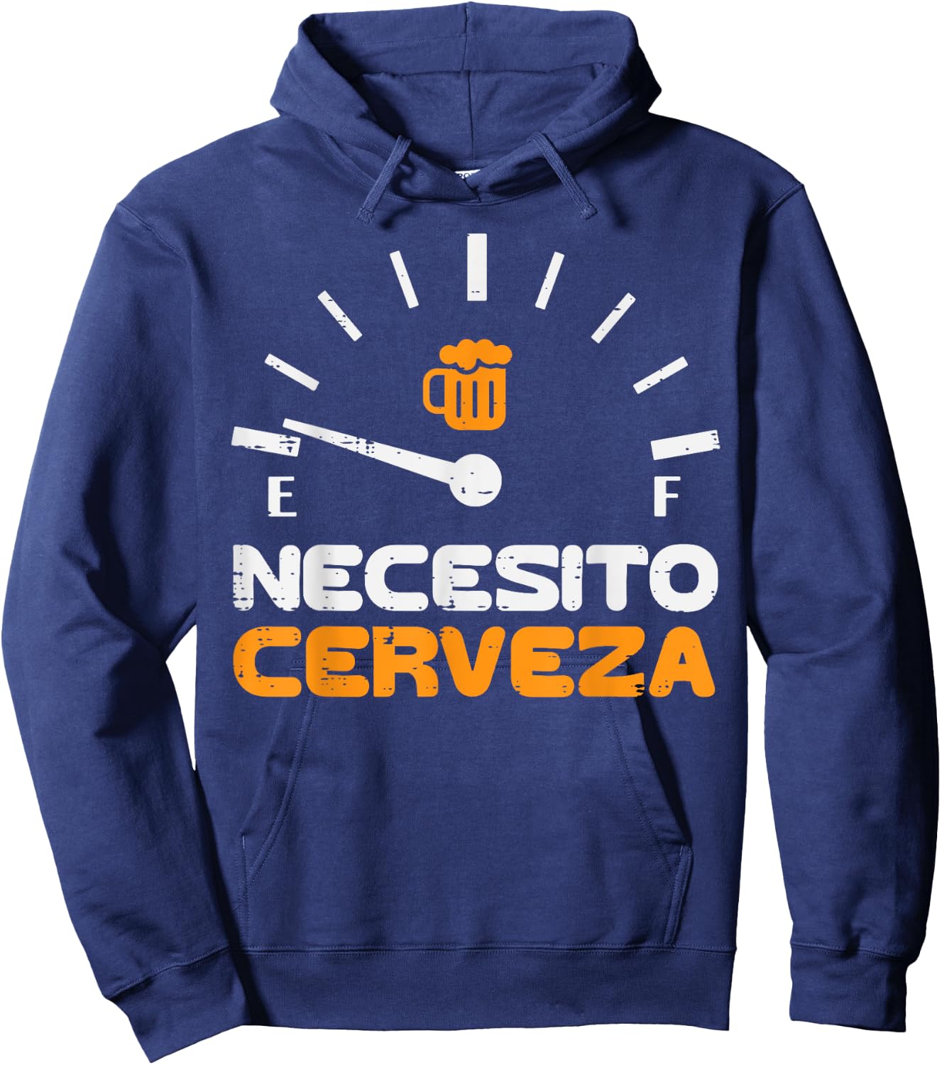 Necesito Cerveza Funny Mexican Spanish Cinco De Mayo Men Hoodie - Hoodie | Navy
