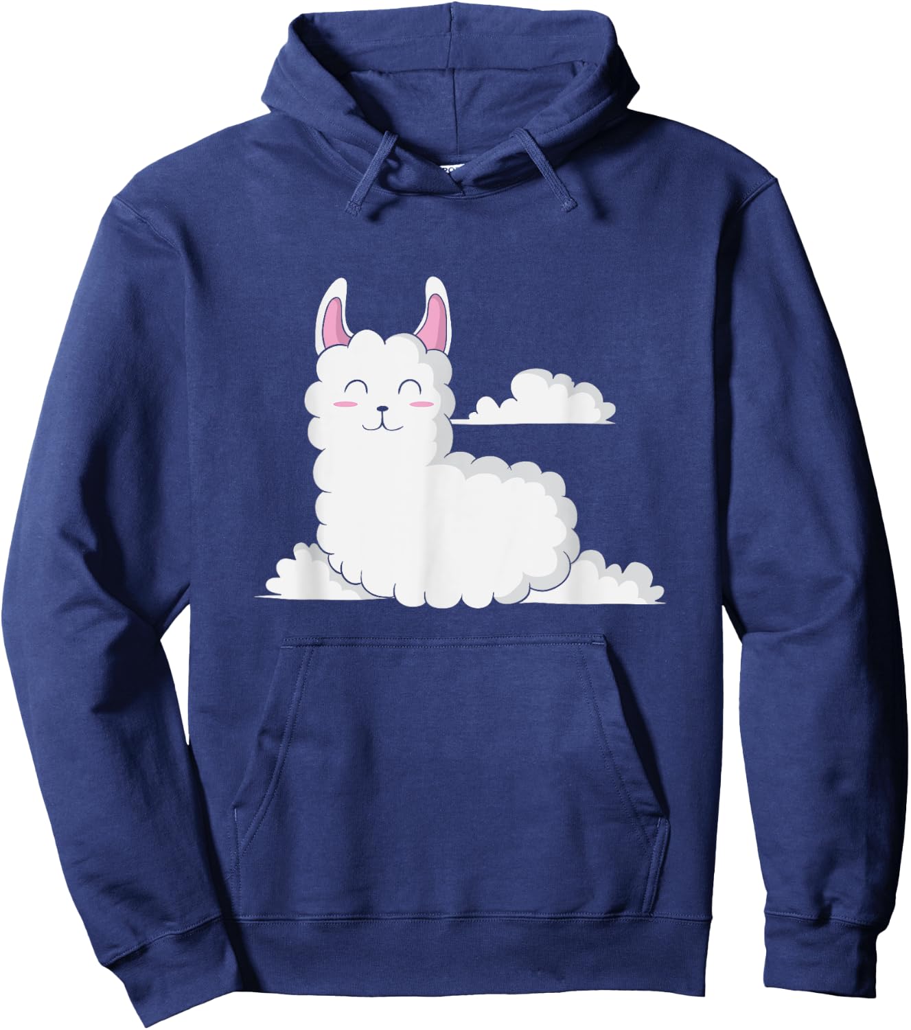 Llama on Clouds Hoodie - Hoodie | Navy