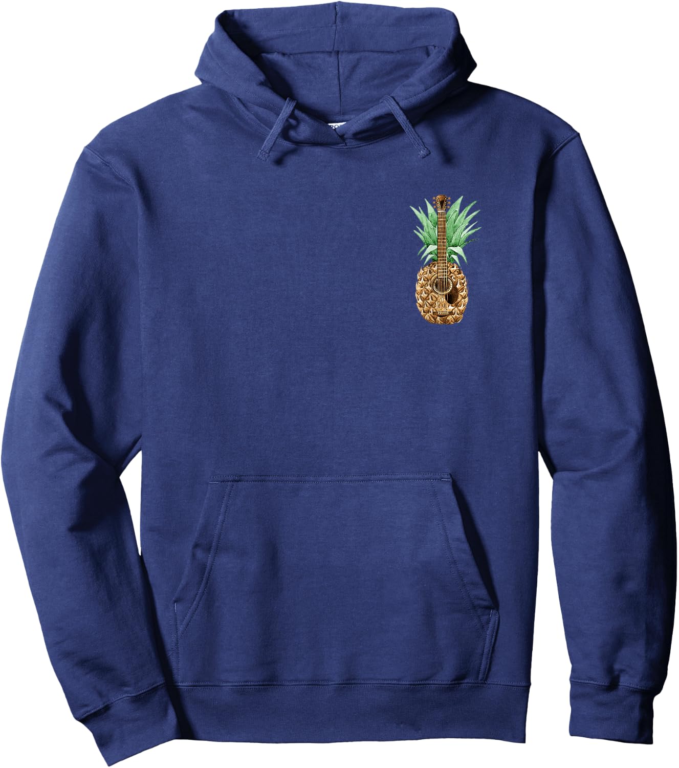Funny Pineapple Acoustic Guitar Lover Hawaiian Music Summer Hoodie - Hoodie | Navy