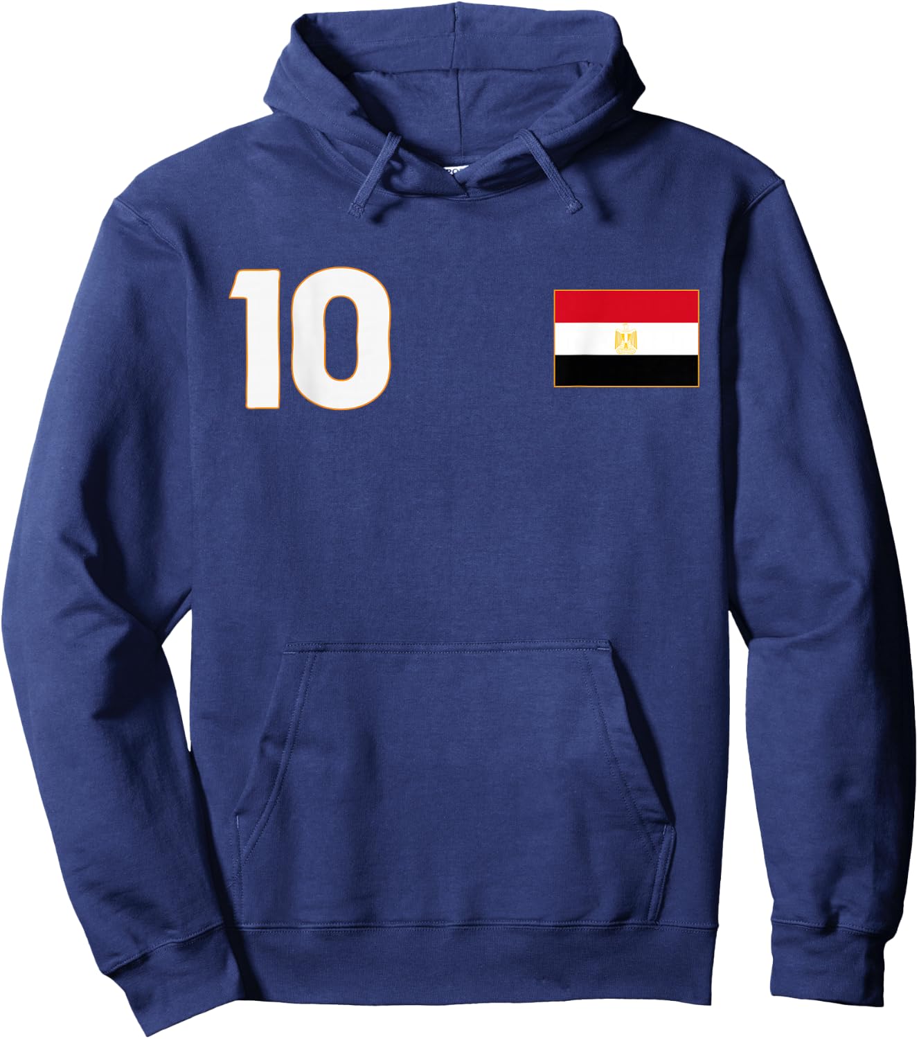 Egypt Flag Number 10 Shield Emblem National Pride Hoodie - Hoodie | Navy