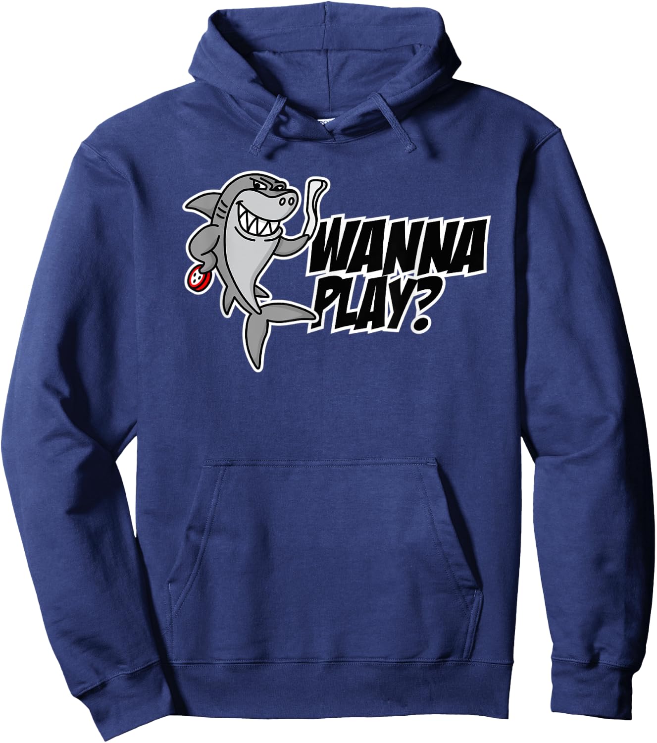 Wanna play Octopush shark funny underwater hockey player Hoodie - Hoodie | Navy