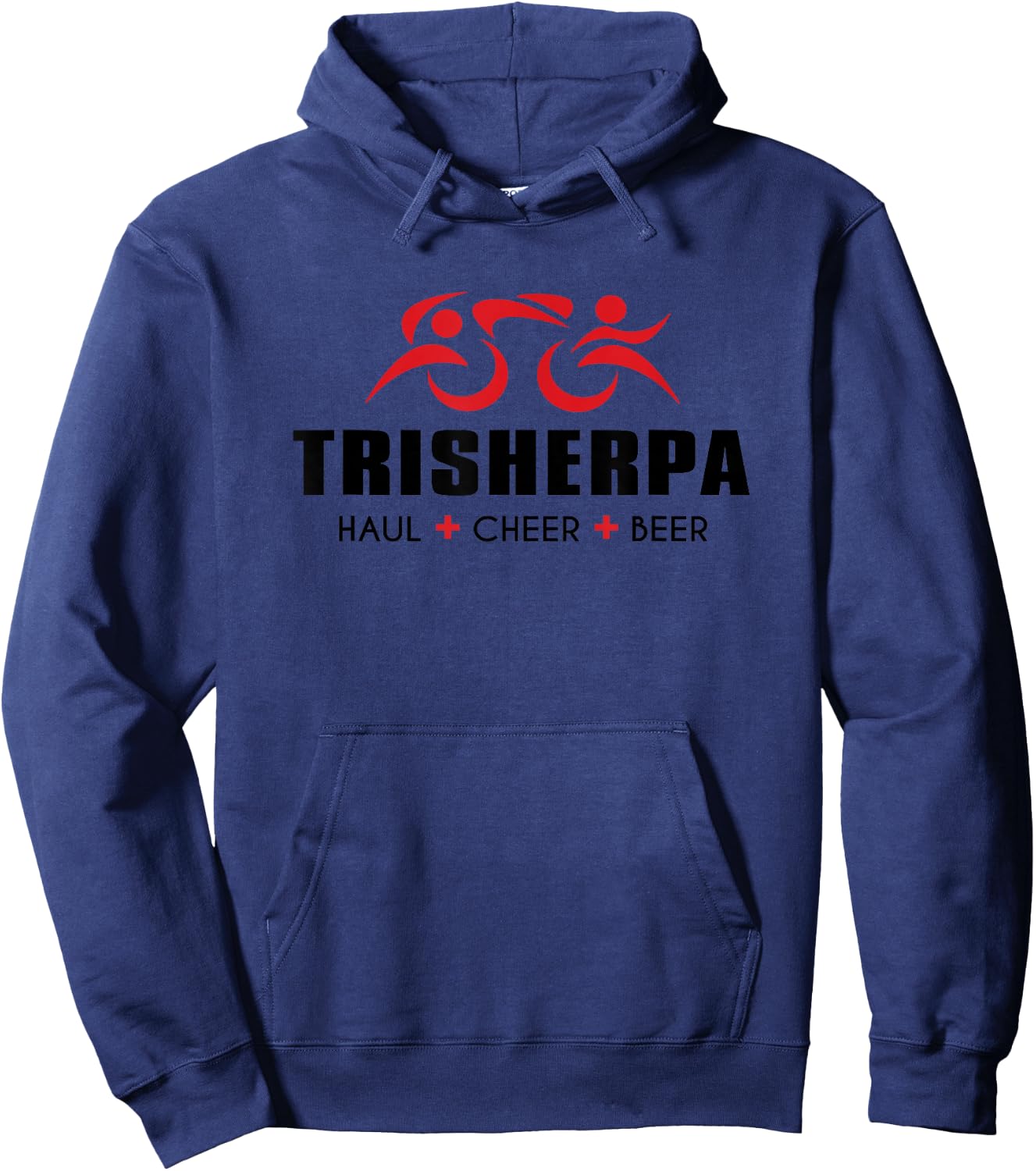 TRISHERPA Tri Sherpa Triathlon Inspired - Haul Cheer Beer Hoodie - Hoodie | Navy
