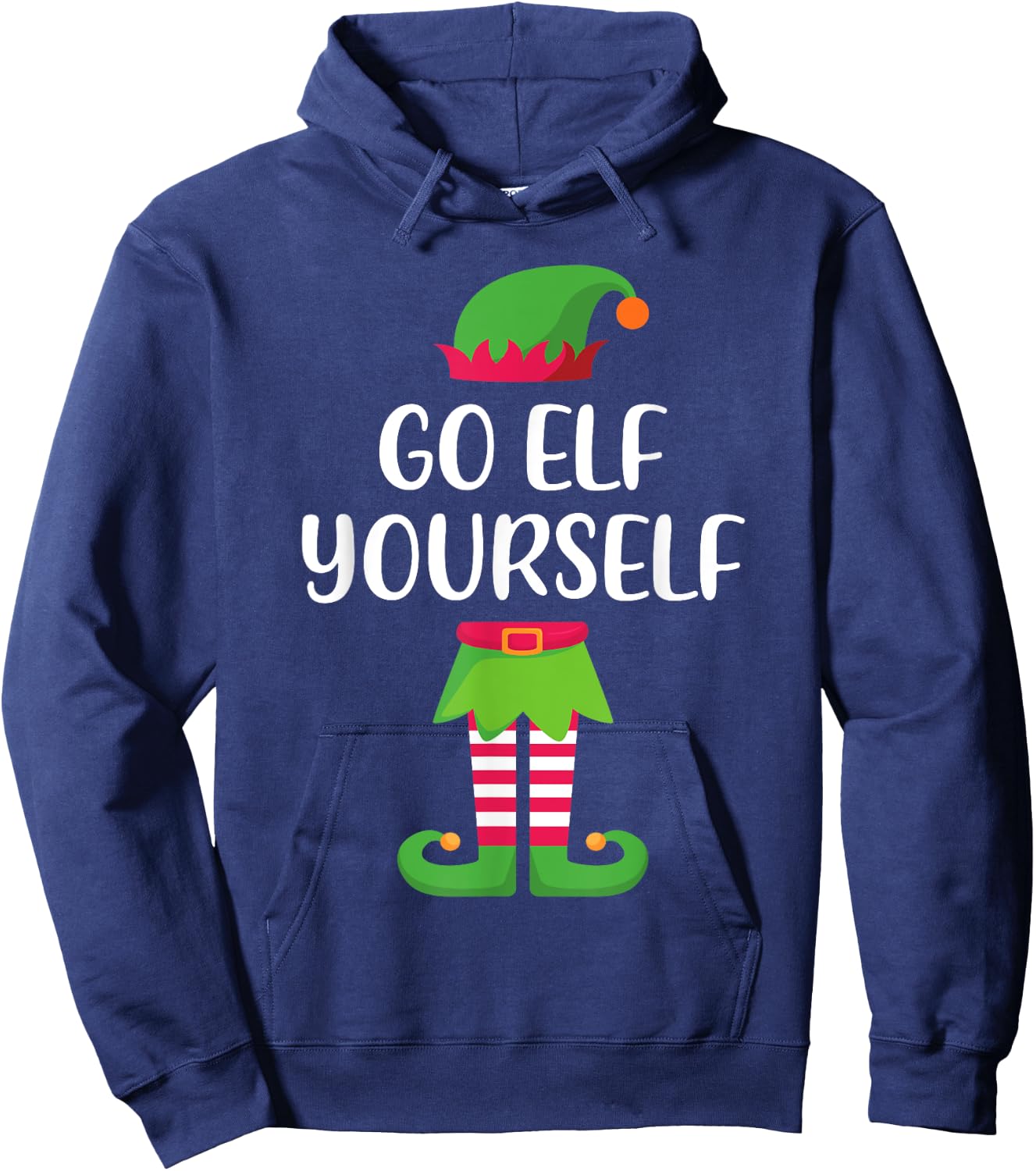 Go Elf Yourself Matching Family Group Christmas Hoodie - Hoodie | Navy