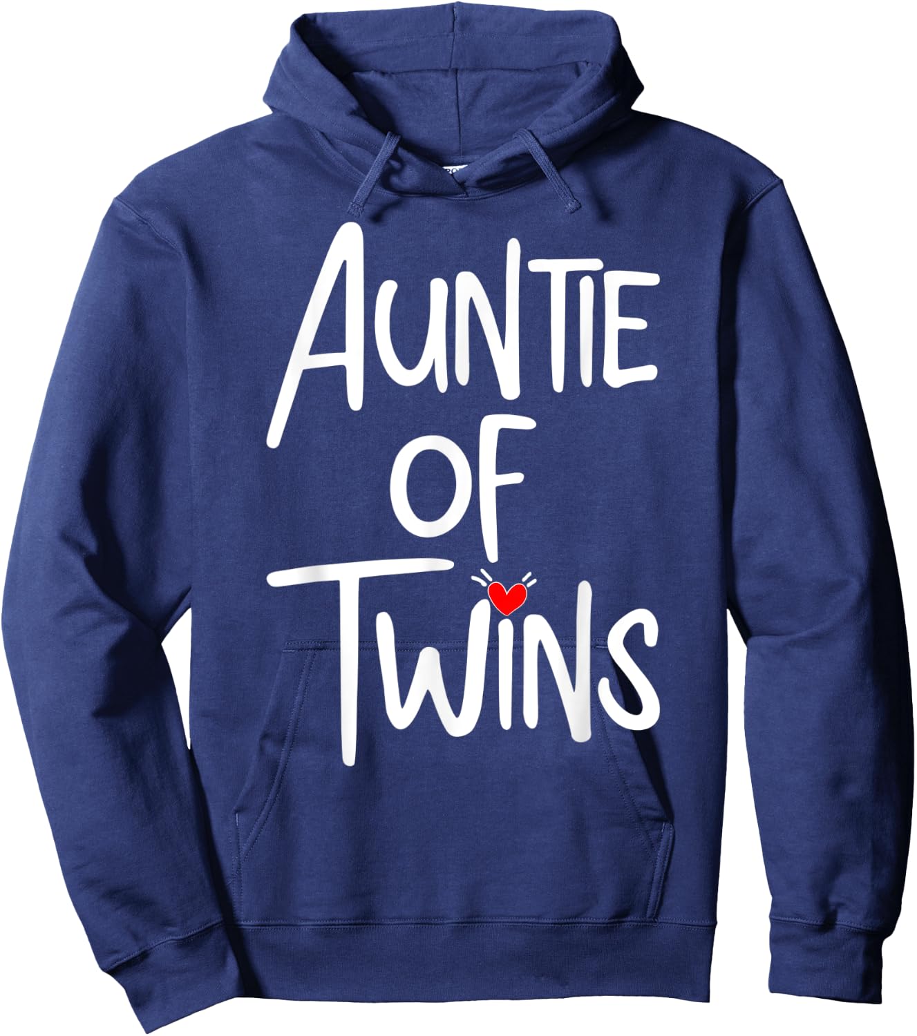 Auntie of Twins Newborn Baby Reveal Twin Girls or Twin Boys Hoodie - Hoodie | Navy