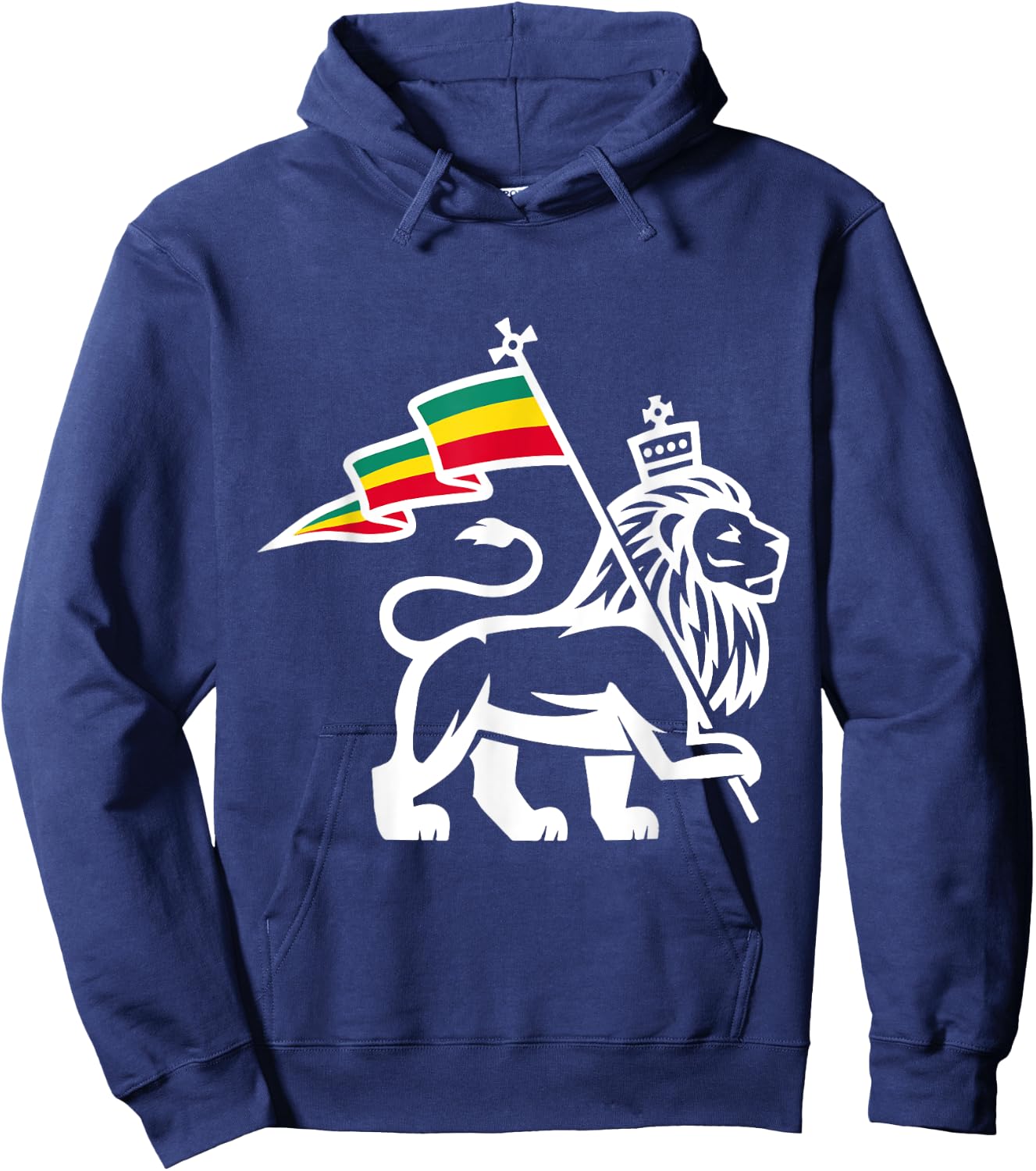 Lion of Judah Judah Rasta Rastafari Reggae Hoodie - Hoodie | Navy