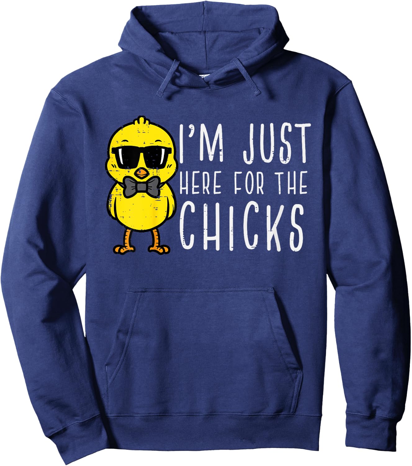 Im Just Here For The Chicks Cute Easter Boys Kids Toddler Hoodie - Hoodie | Navy
