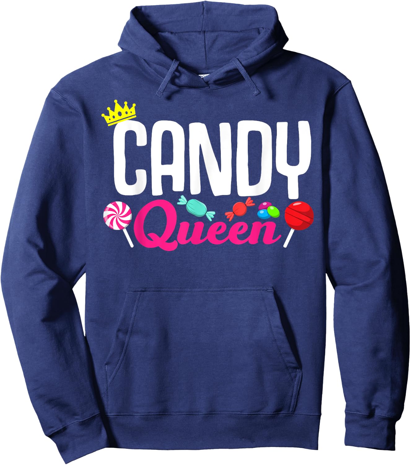 Funny Candy Lover Design Lollipop Women Girls Kids Sweets Hoodie - Hoodie | Navy