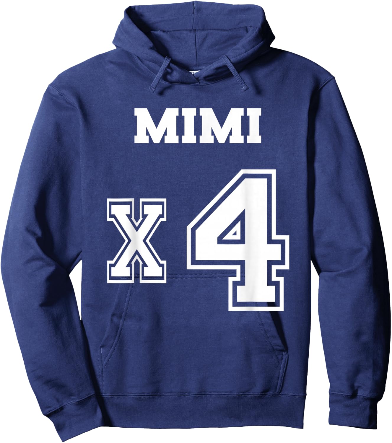 Jersey Style Mimi x4 x 4 Grandkids Proud Grandma Love Hoodie - Hoodie | Navy
