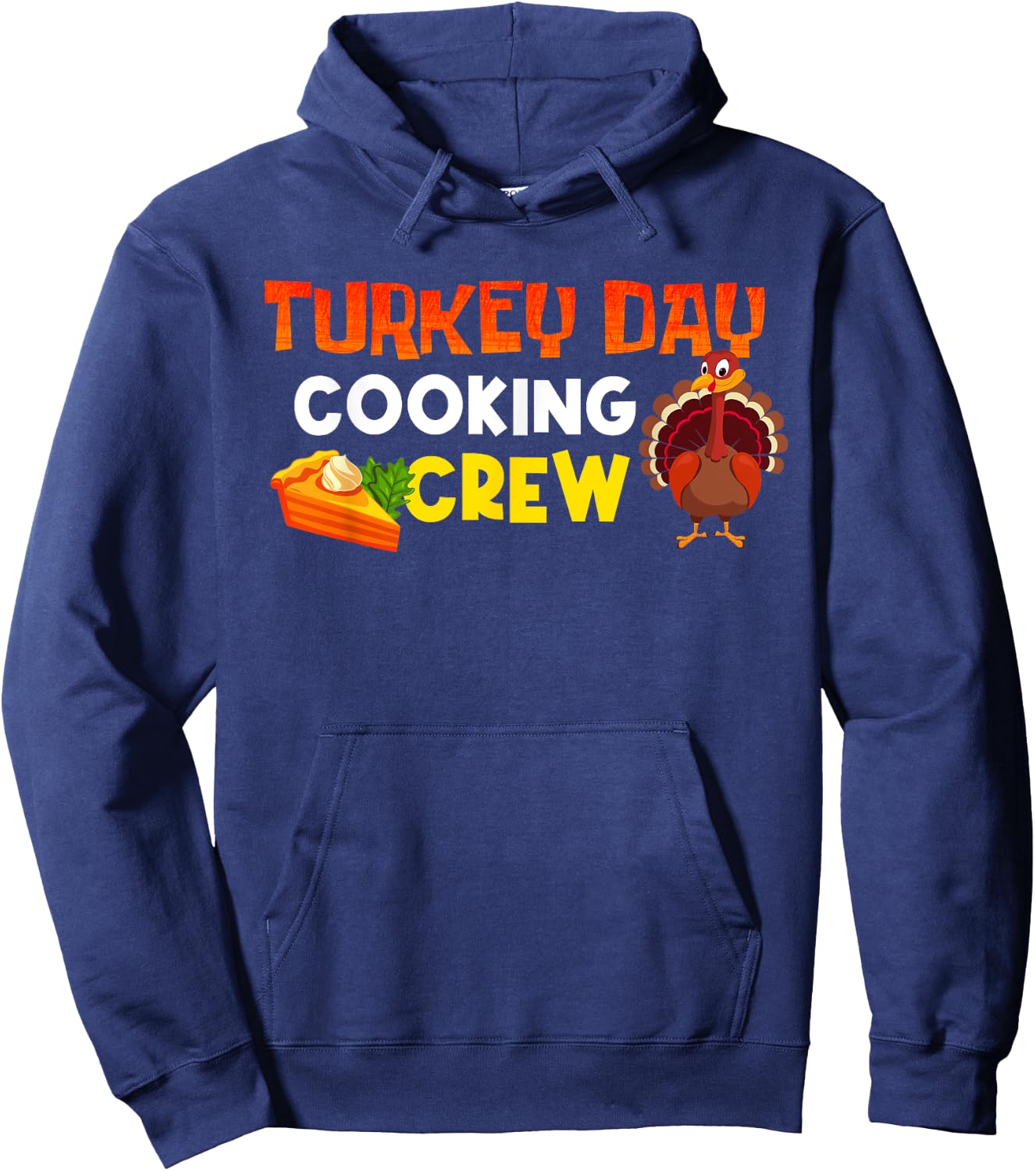 Turkey Day Cooking Crew Family Cook Thanksgiving Matching Hoodie - Hoodie | Navy