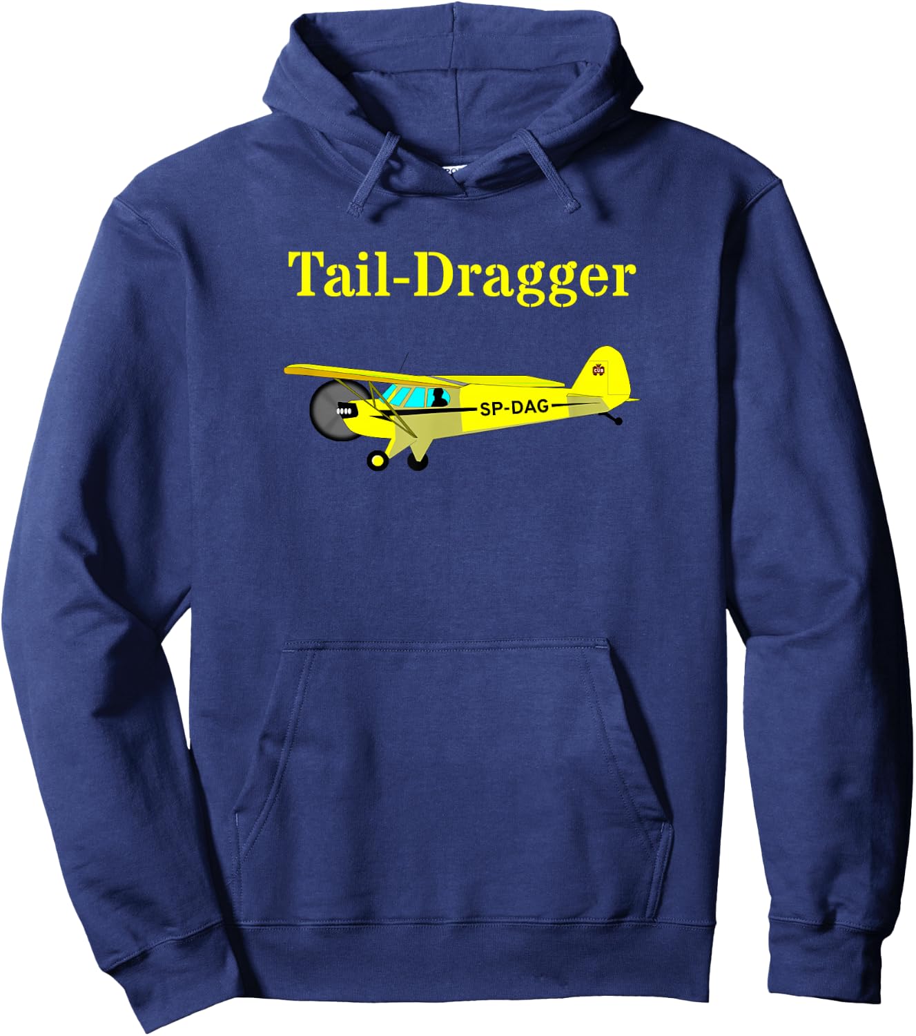 Tail Dragger Airplane Hoodie - Hoodie | Navy