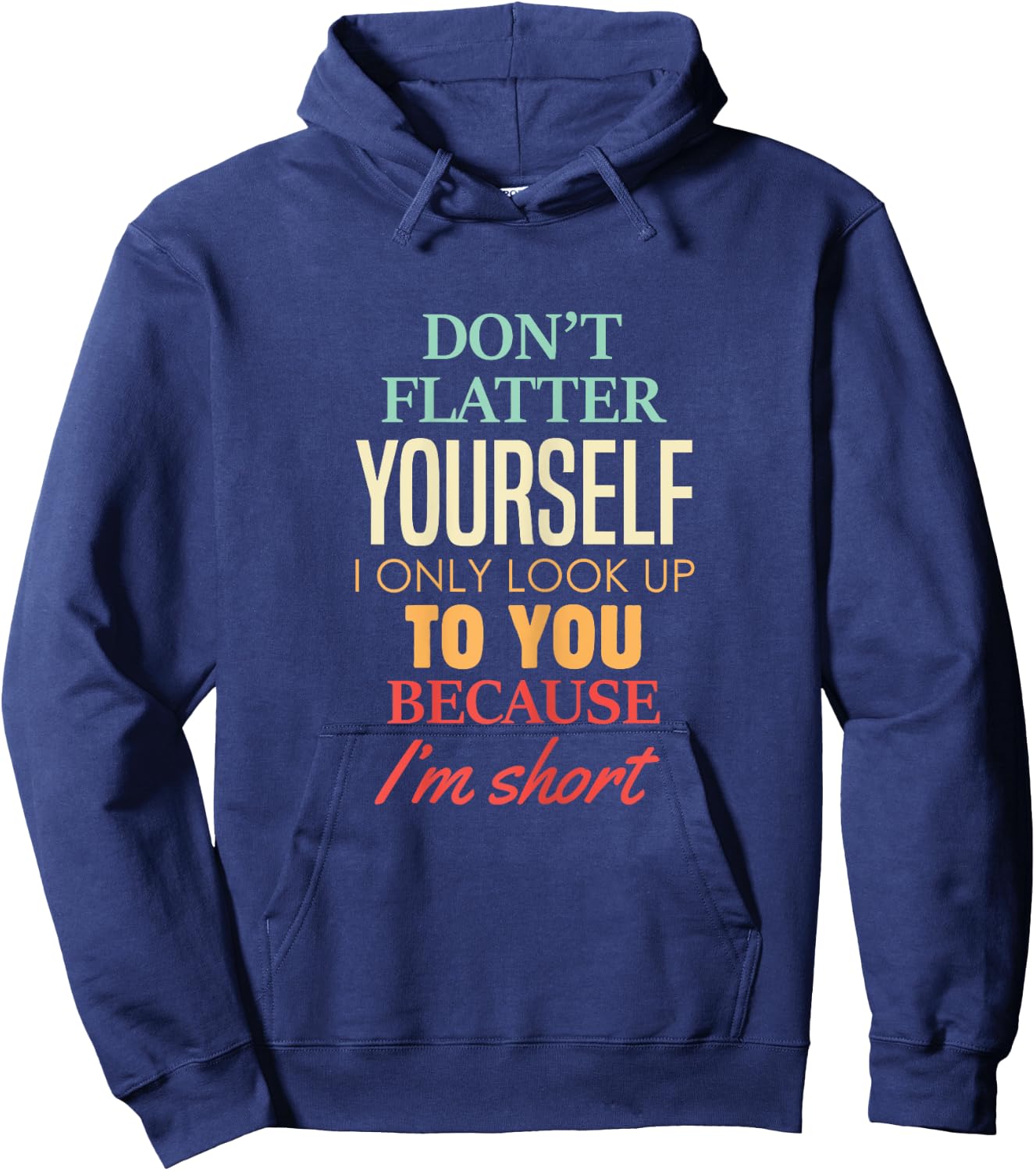 Funny Short Girls Height Deprived Sarcastic Cute Size Joke Hoodie - Hoodie | Navy
