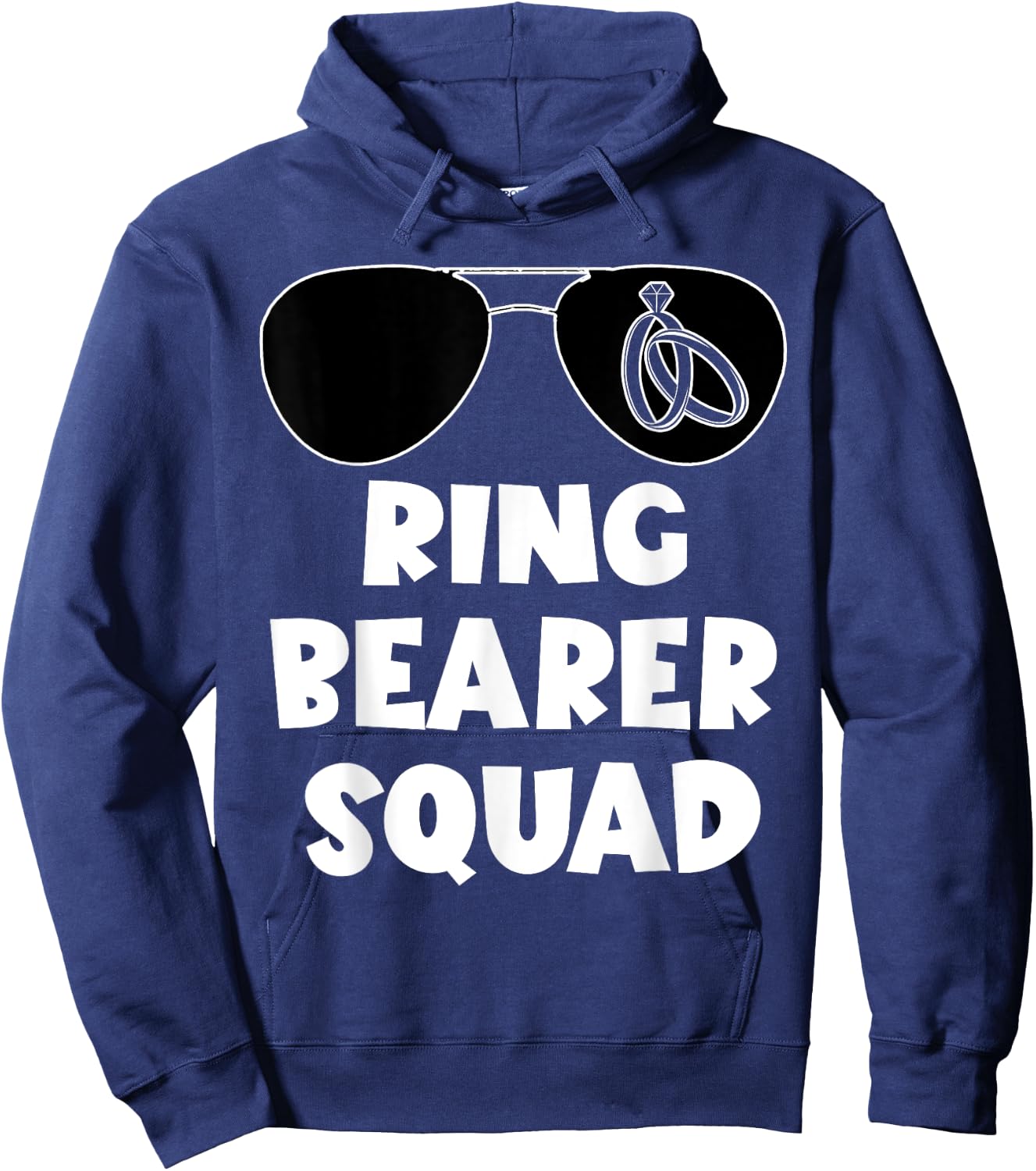 Squad Wedding Party Ring Sunglass Ring Bearer Security Hoodie - Hoodie | Navy