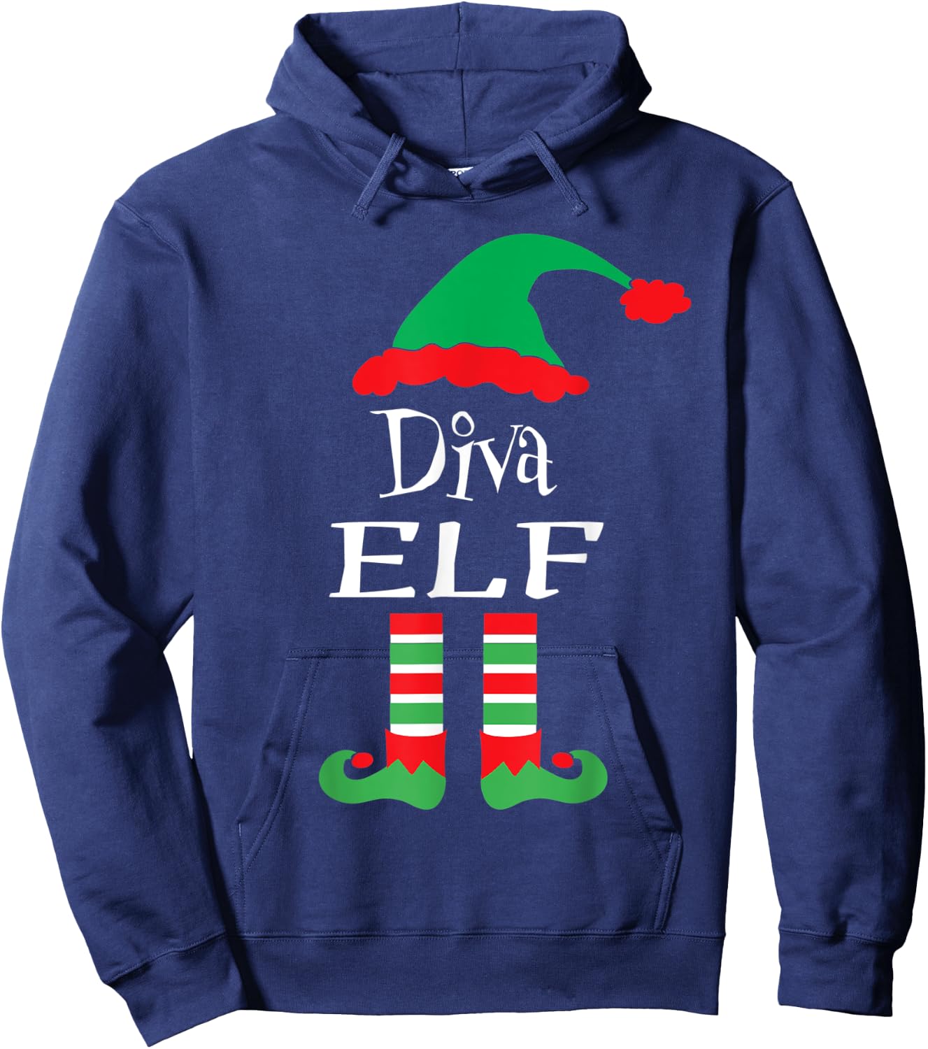 Funny Diva Elf Family Shirts matching Elves Shirt Hilarious Hoodie - Hoodie | Navy