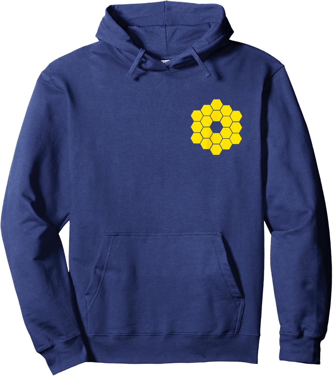 Webb Space Telescope Mirrors Yellow Hexagons JWST Hoodie - Hoodie | Navy
