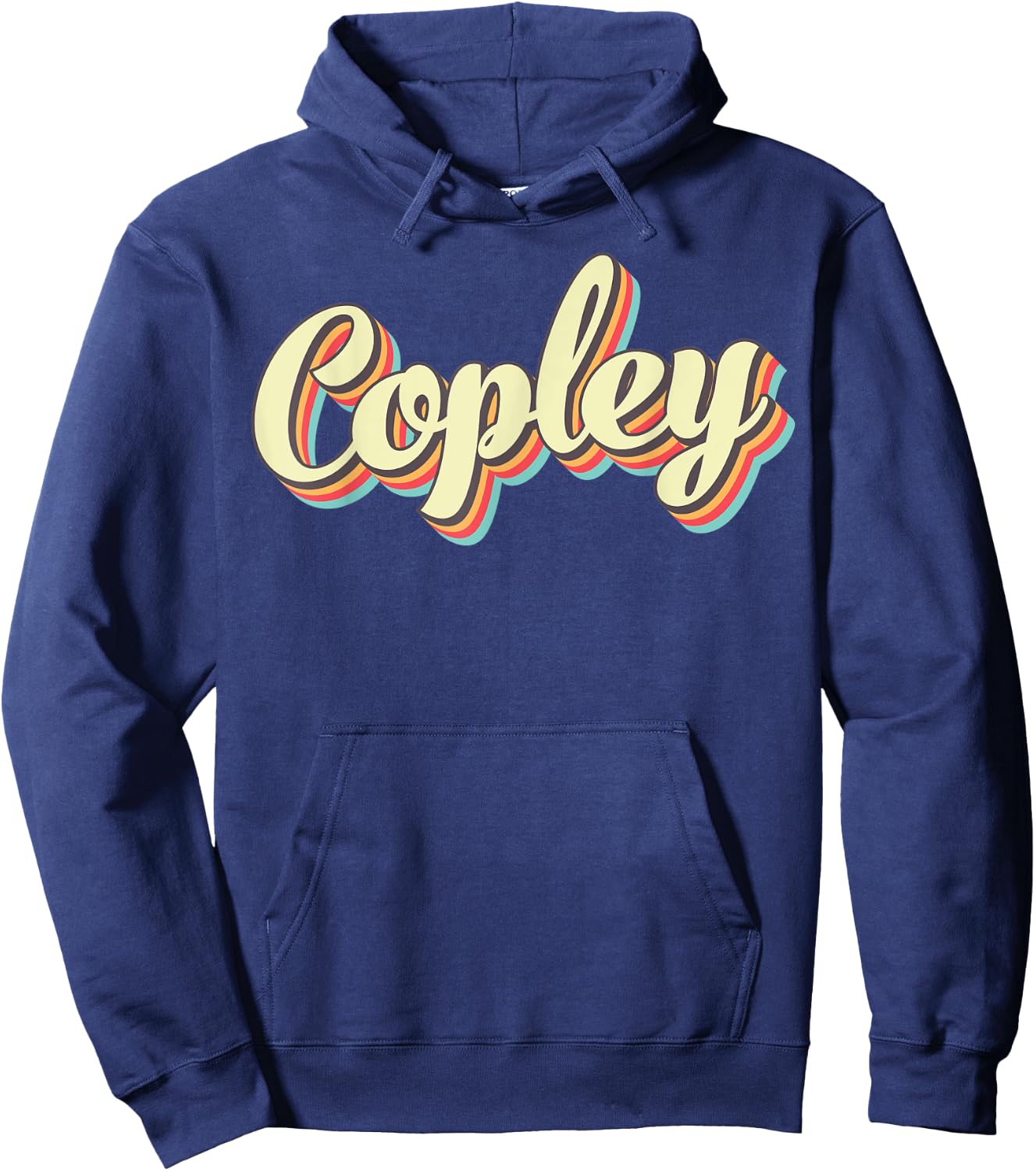 Copley Retro Art Baseball Font Vintage Hoodie - Hoodie | Navy