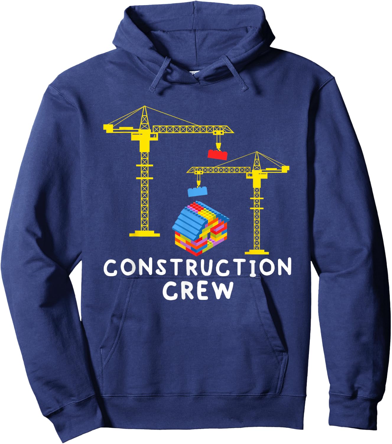 Construction Crew Bricklayer Building Blocks Master Builder Hoodie - Hoodie | Navy