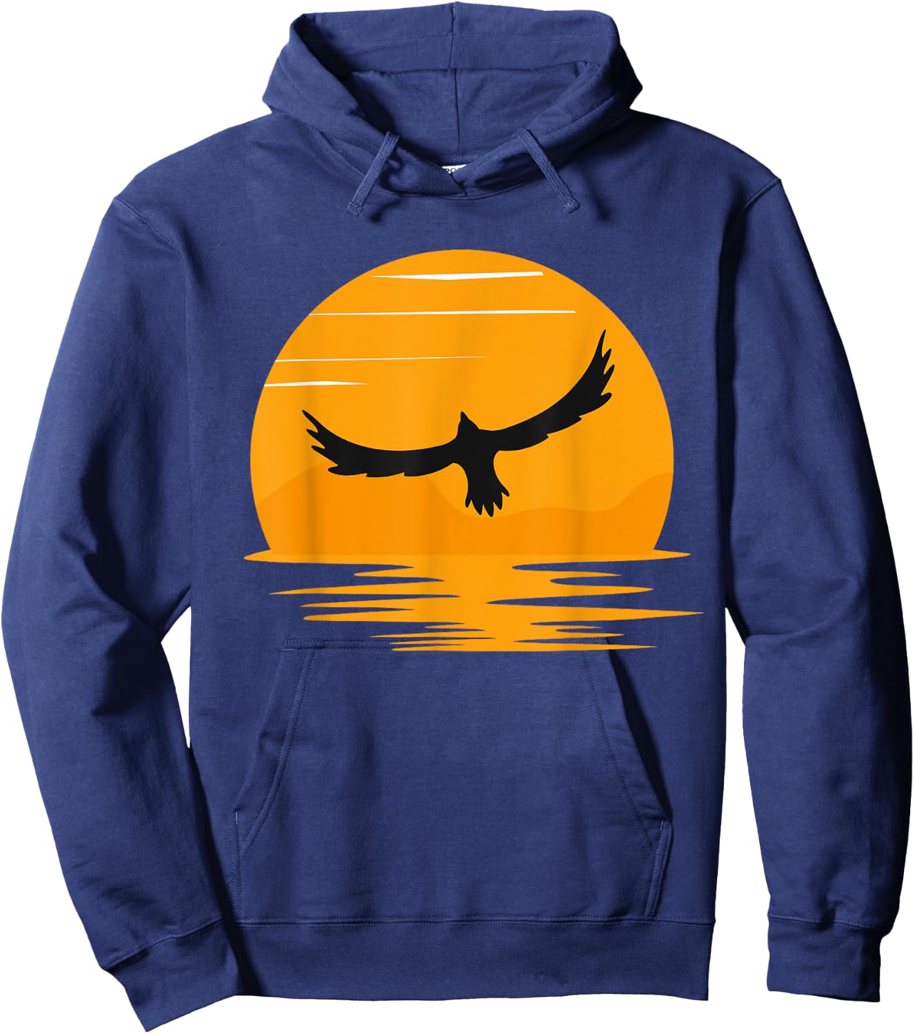 Flying Soaring Bald Eagle Bird Lover Gift Women Kids Hoodie - Hoodie | Navy