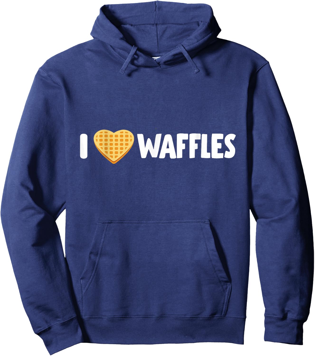 I Love Waffles Hoodie - Hoodie | Navy