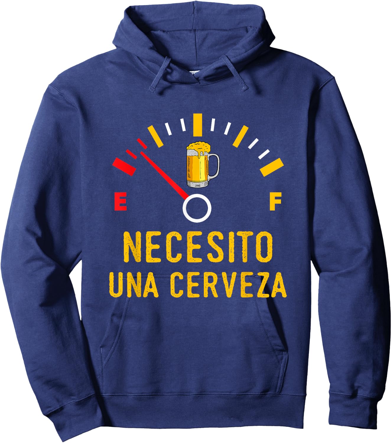Necesito Una Cerveza Divertido Bebiendo Medidor De Cerveza Hoodie - Hoodie | Navy