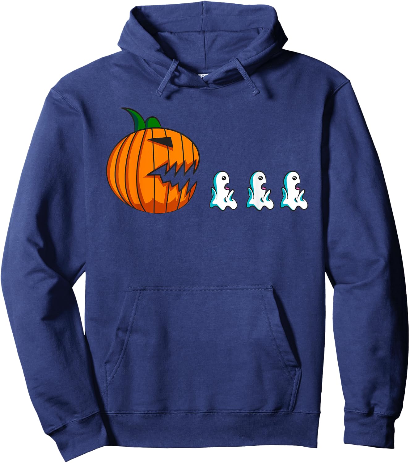 Pumpkin Ghosts Funny Halloween Kids Men Hoodie - Hoodie | Navy