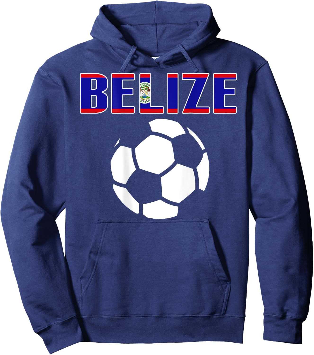 Proud Belize Soccer Lovers Jersey - Belizean Football Fans Hoodie - Hoodie | Navy