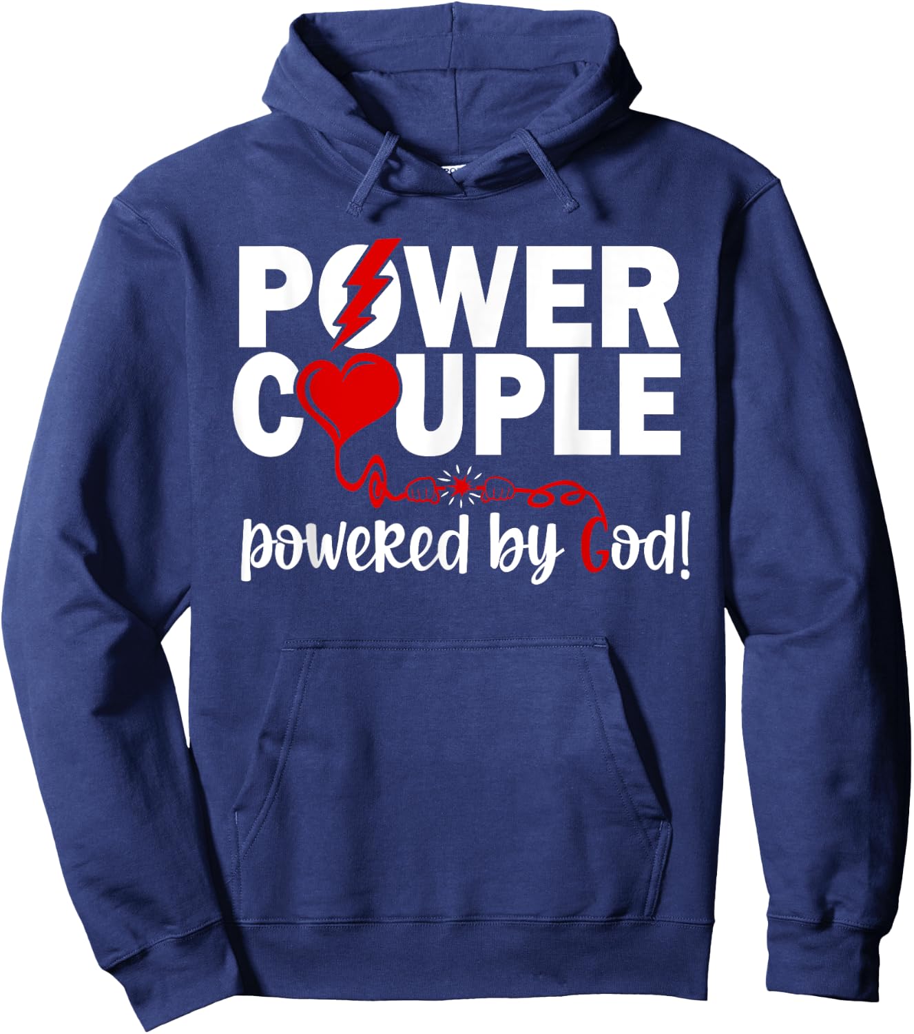 Christian Power Couple Christian Faith Hoodie - Hoodie | Navy