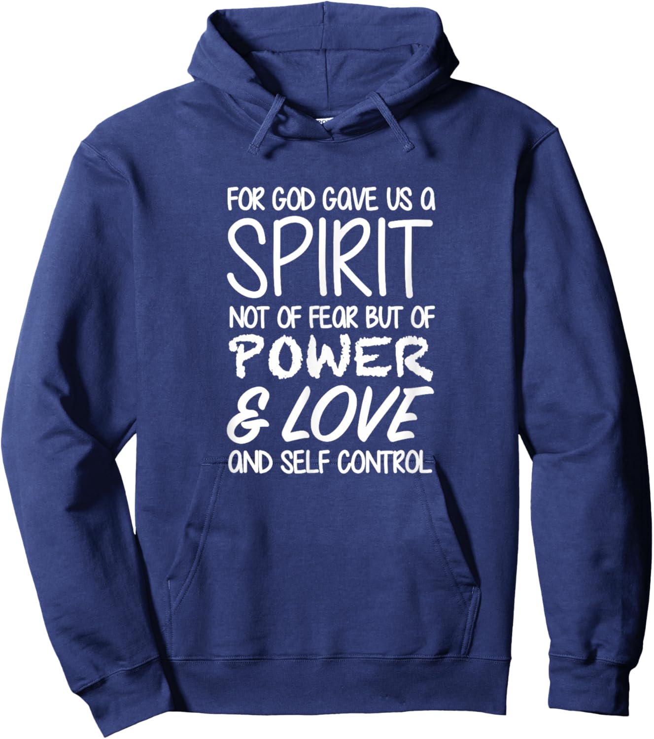 2 Timothy 1:7 - Gift & Men, Christian Hoodie - Hoodie | Navy