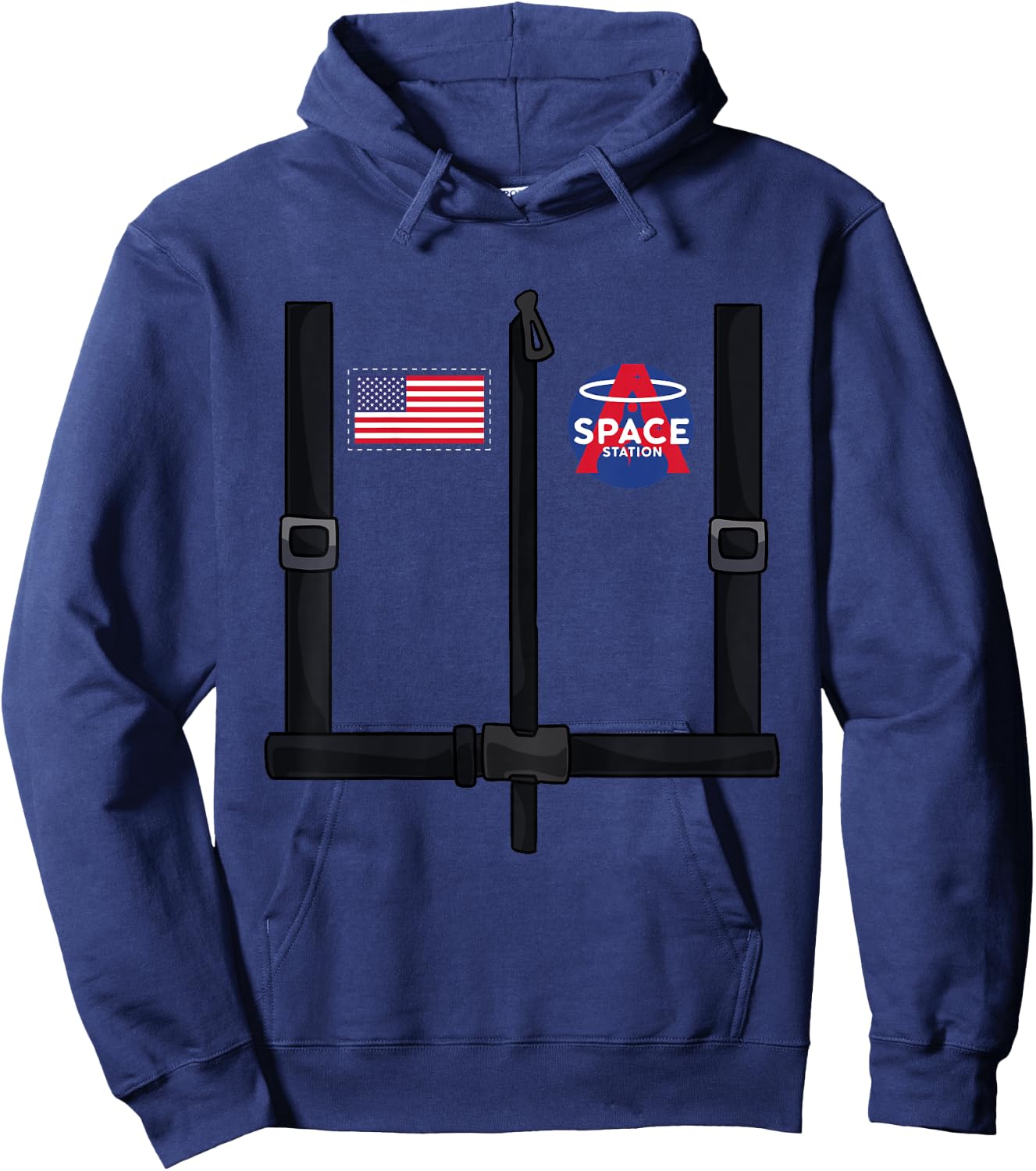 Kids Kids Easy Halloween Costume Idea - Space Astronaut Hoodie - Hoodie | Navy