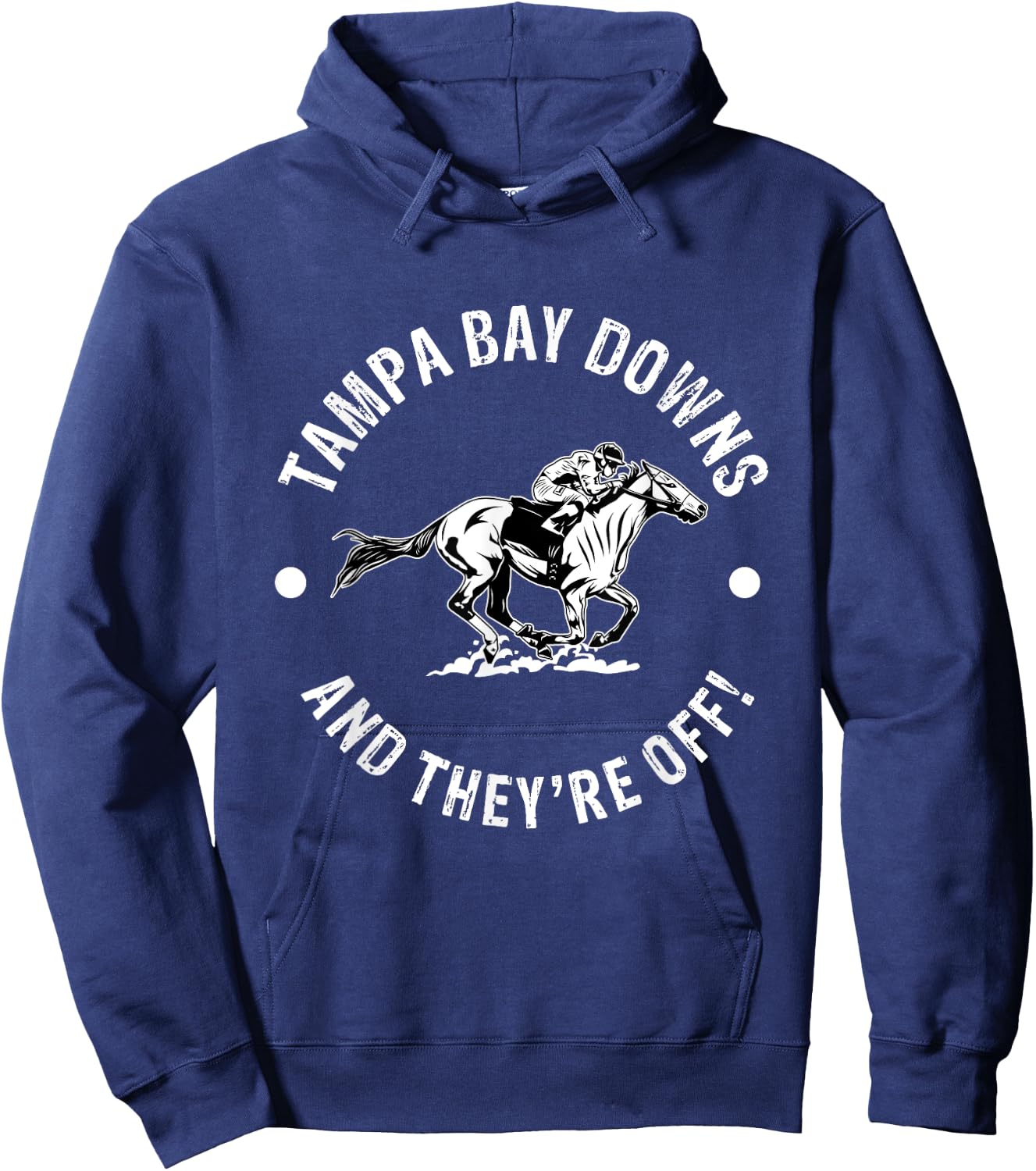 Tampa Bay Downs Racetrack Horse Race Fan Equestrian FL Derby Hoodie - Hoodie | Navy