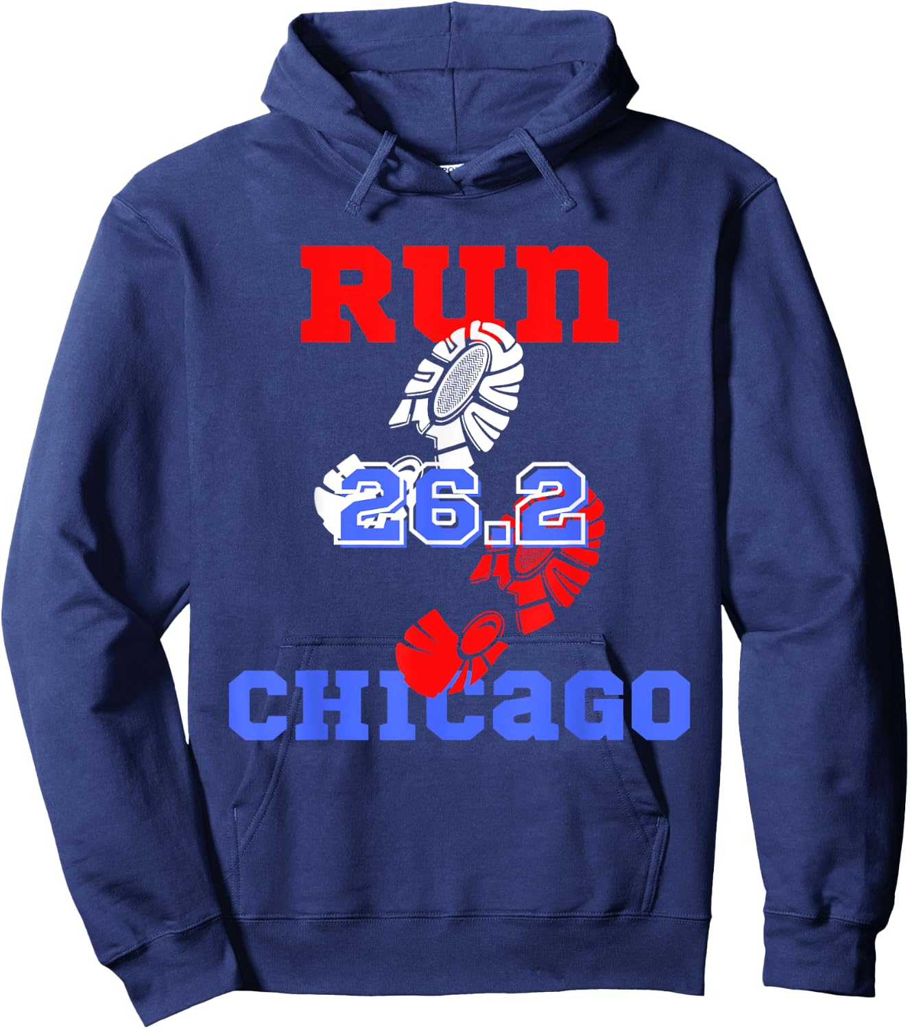 Run the Chicago 26.2 Miles Marathon Runner in Training Hoodie - Hoodie | Navy