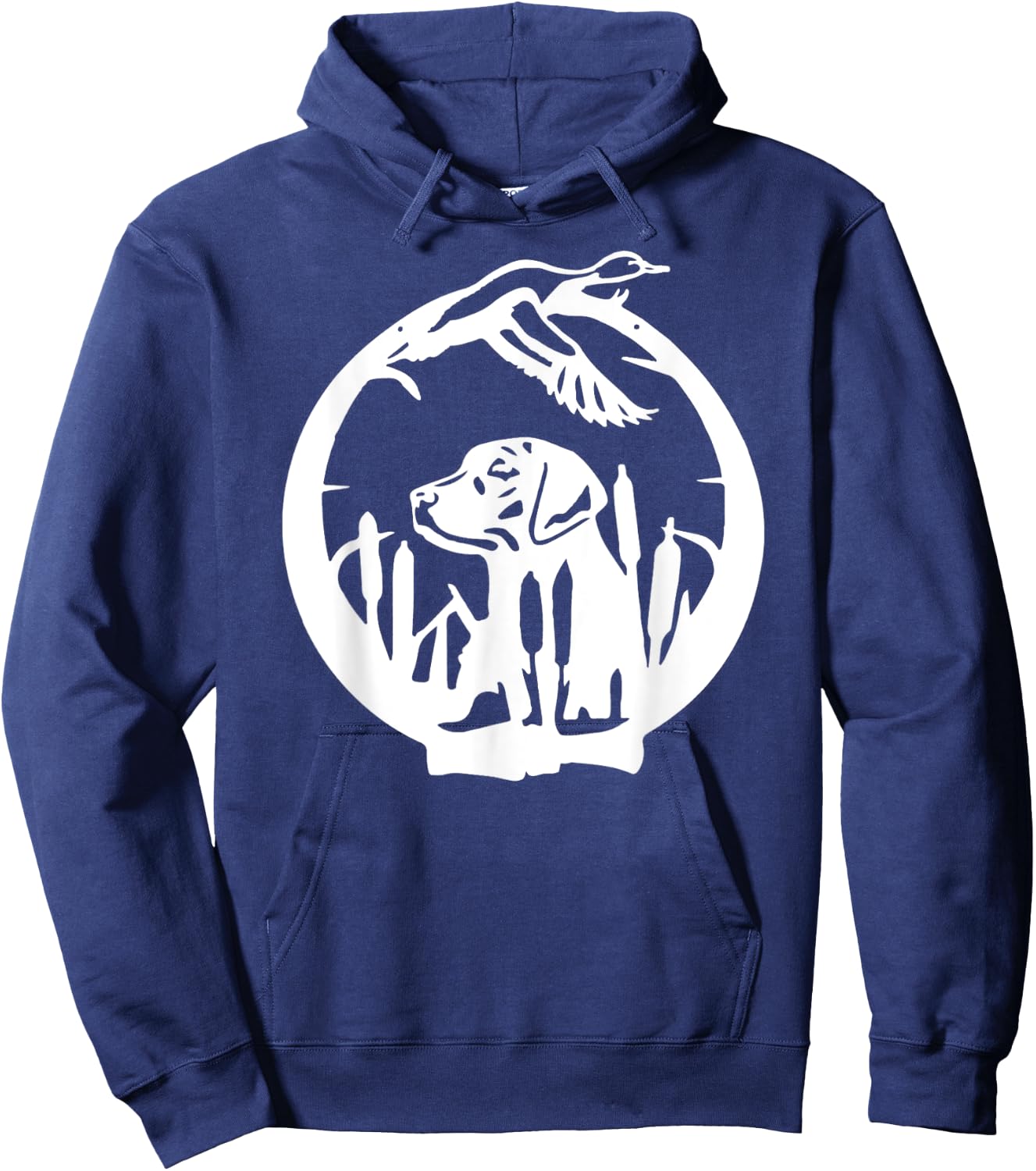 Duck Hunting Labrador Retriever Waterfowl Hunter Black Lab Hoodie - Hoodie | Navy
