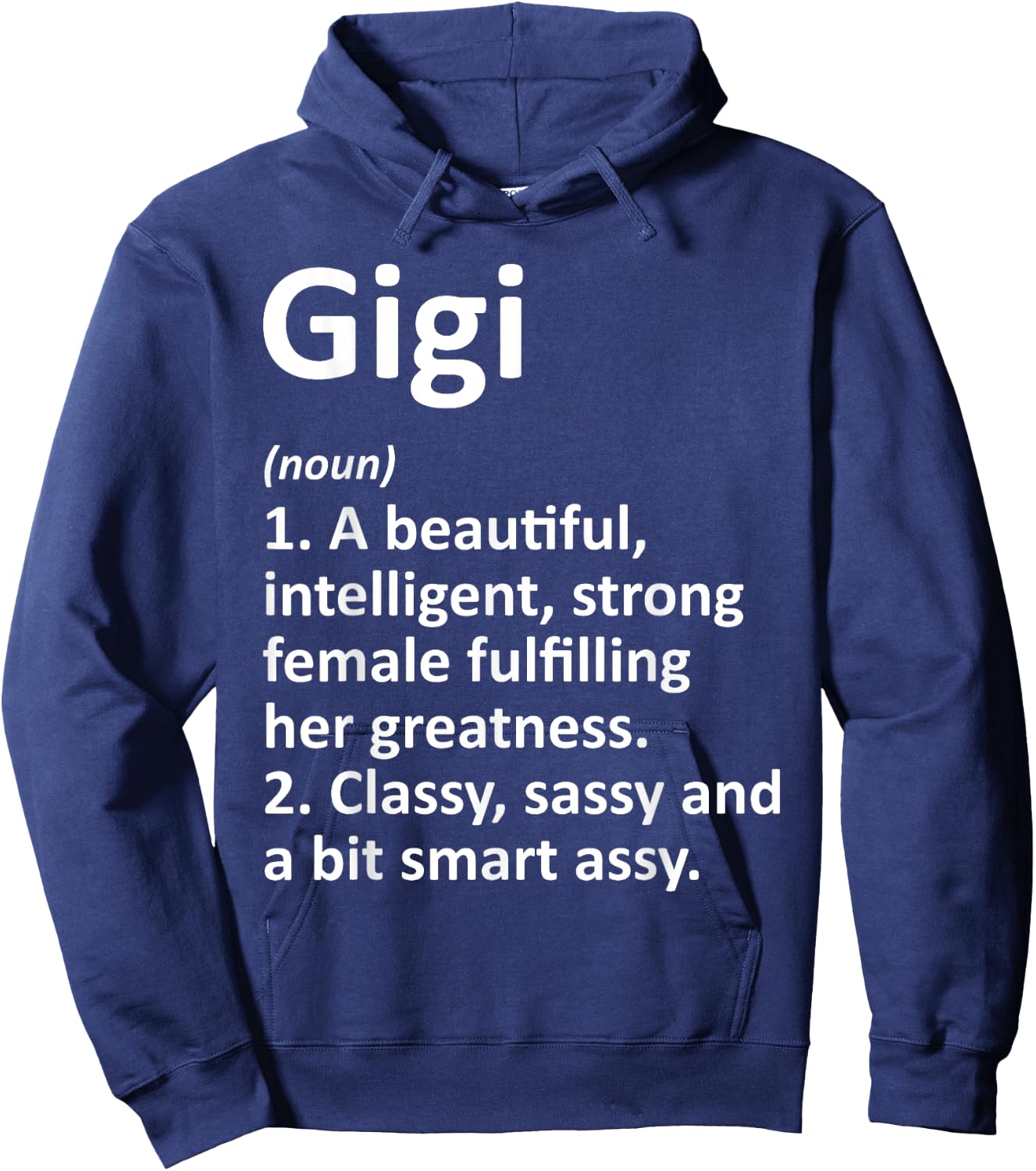 GIGI Definition Personalized Funny Christmas Name Gift Hoodie - Hoodie | Navy