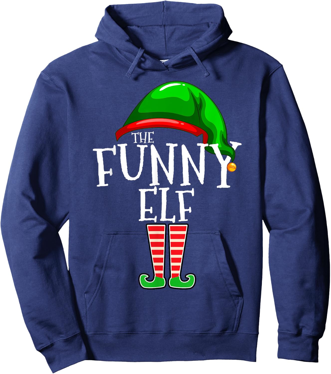 The Funny Elf Group Matching Family Christmas Hoodie - Hoodie | Navy