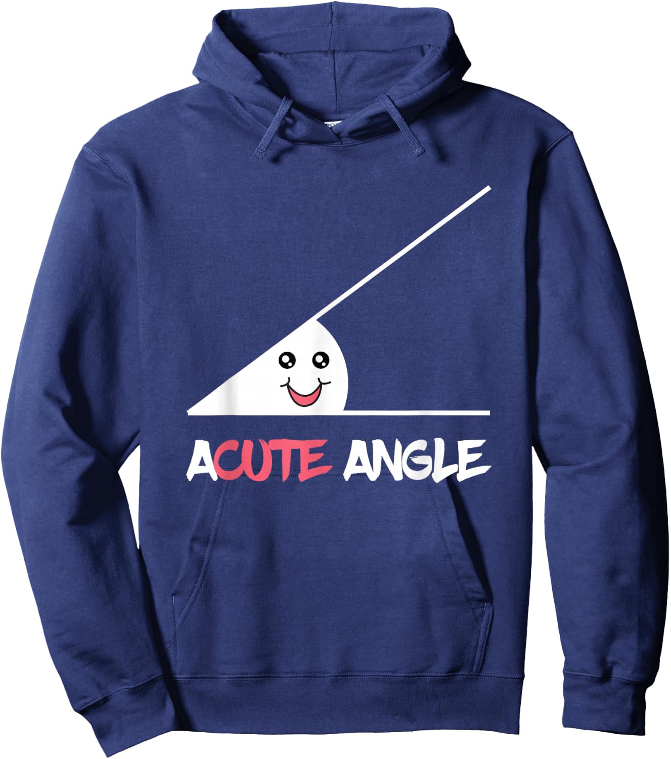 Funny Acute Angle Triangle Geometry Geometric Science Math Hoodie - Hoodie | Navy