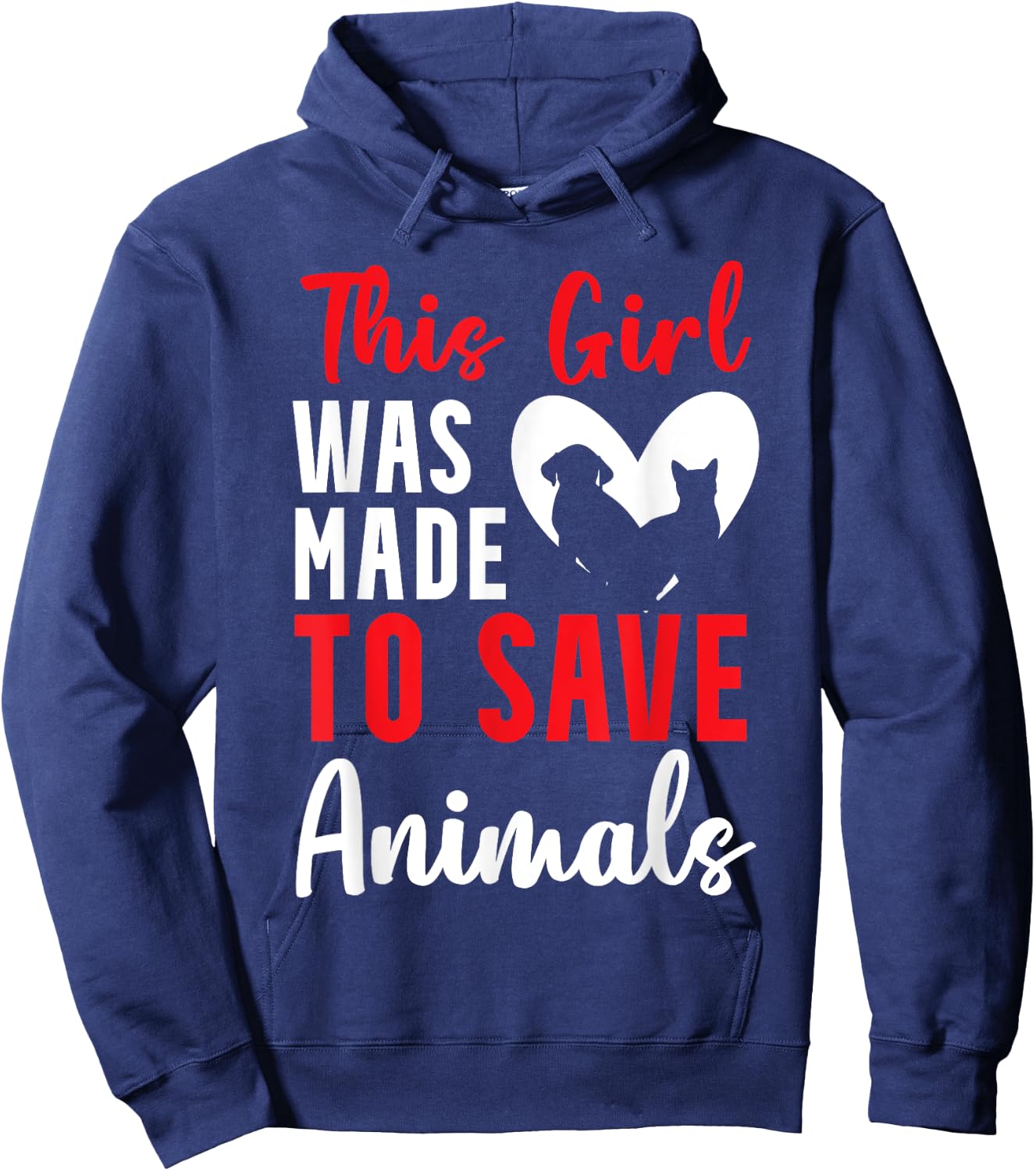 Animal rescuer girl dog rescuer animal rescuer Hoodie - Hoodie | Navy
