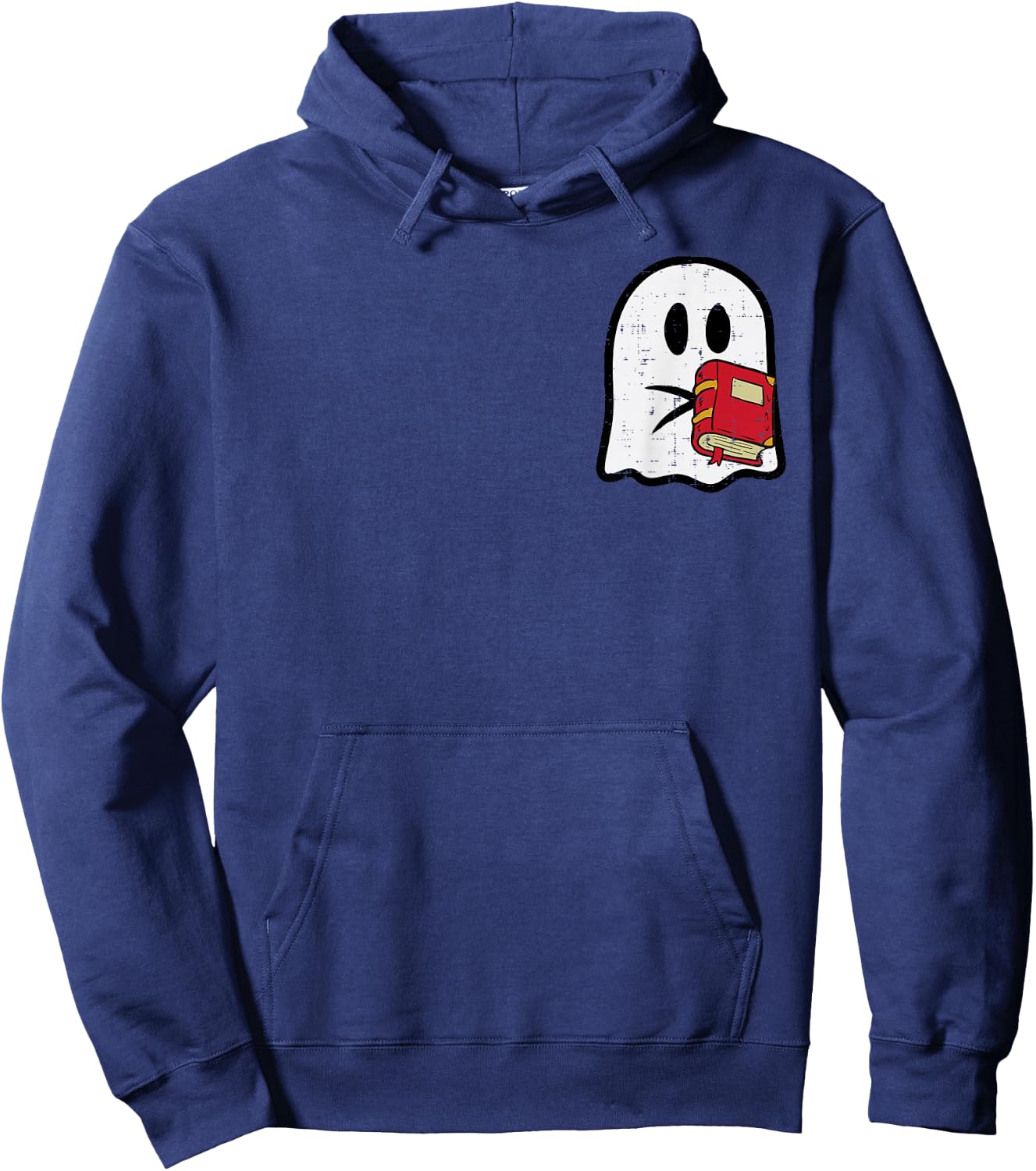 Ghost Read Reading Librarian Book Halloween Men Women Kids Hoodie - Hoodie | Navy