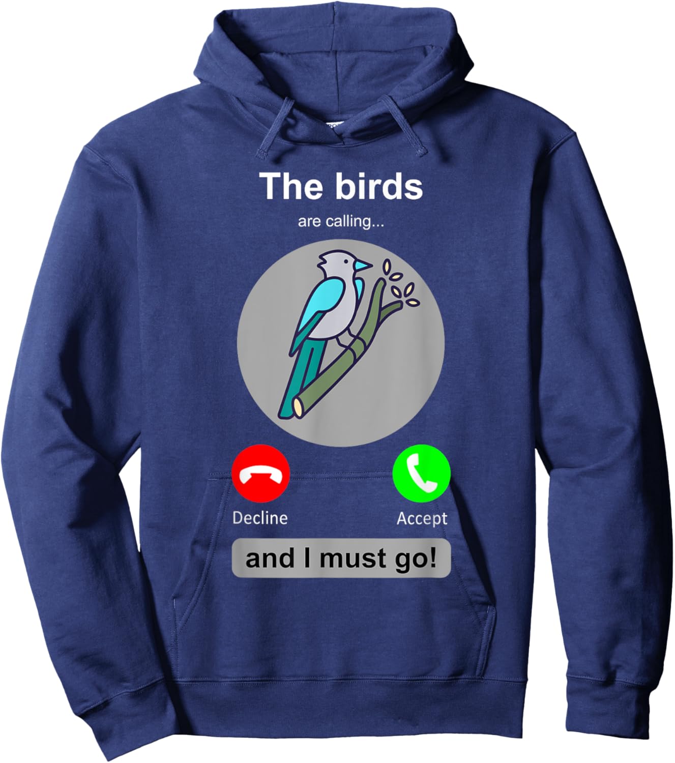 Birding Shirt Funny Bird Watcher Bird Lover Gift Hoodie - Hoodie | Navy