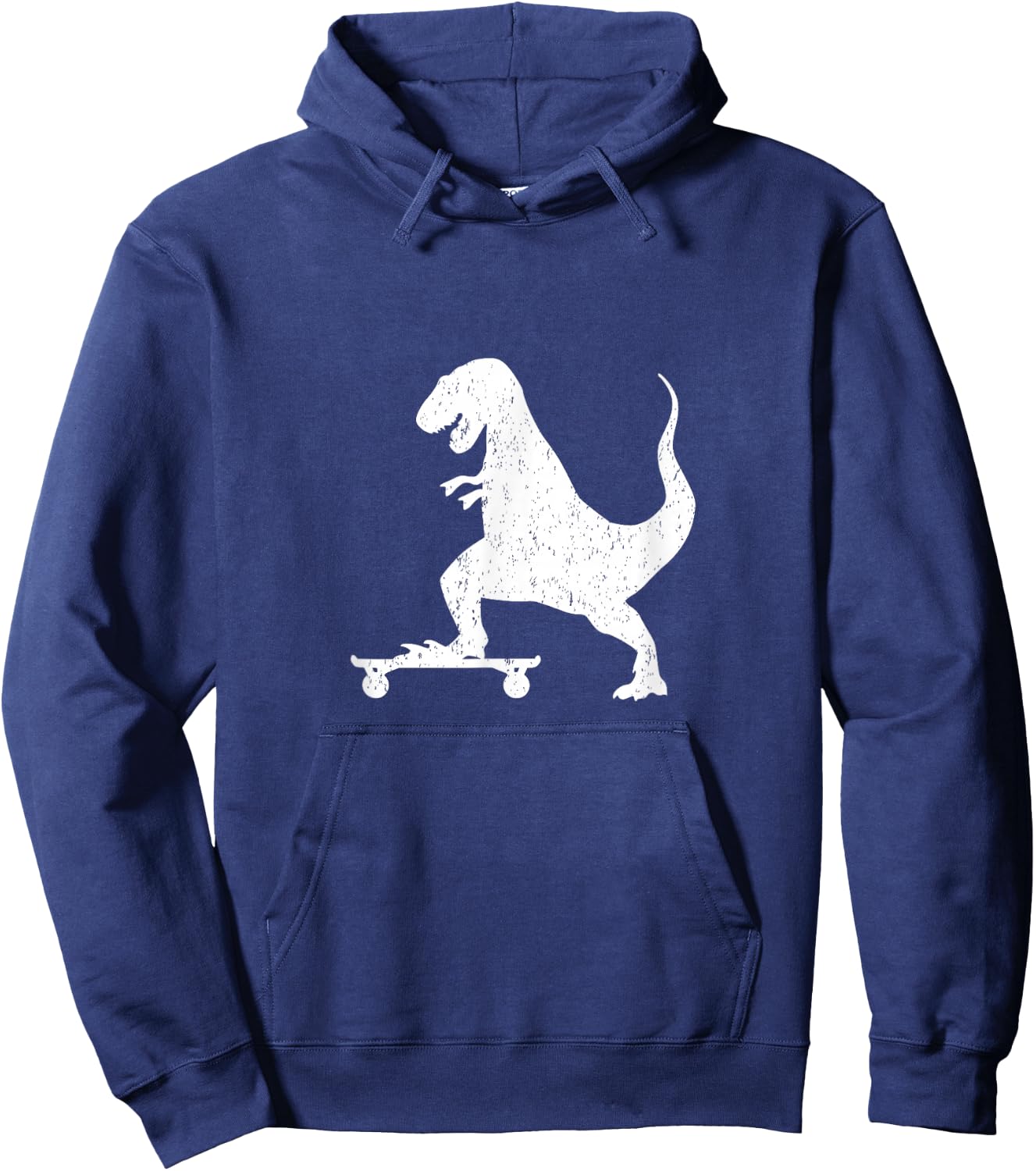 T-Rex on a Skateboard Grunge Dinosaur Skateboarding Shirt Hoodie - Hoodie | Navy