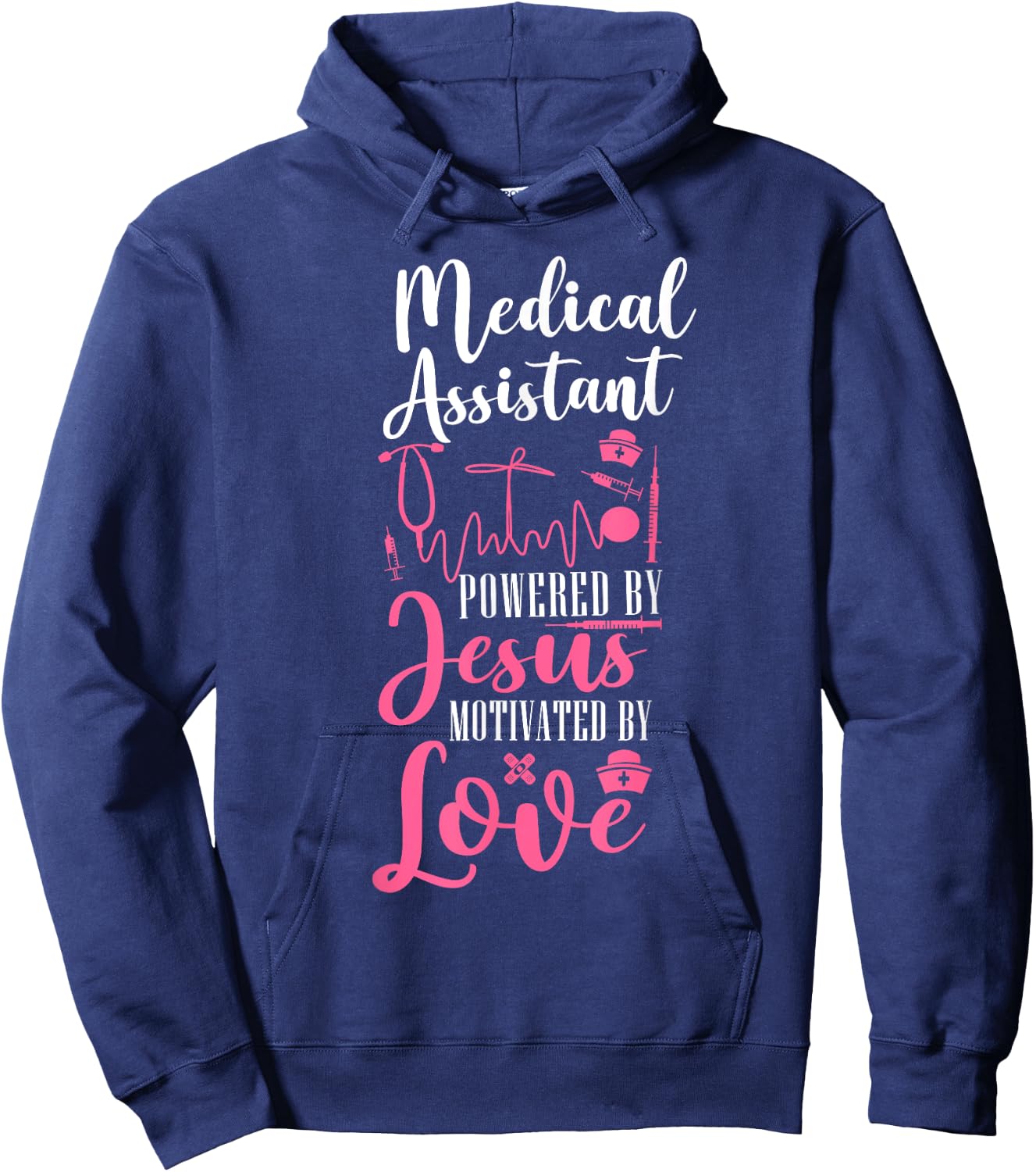 Certified Medical Assistant Jesus Faith CMA Hoodie - Hoodie | Navy
