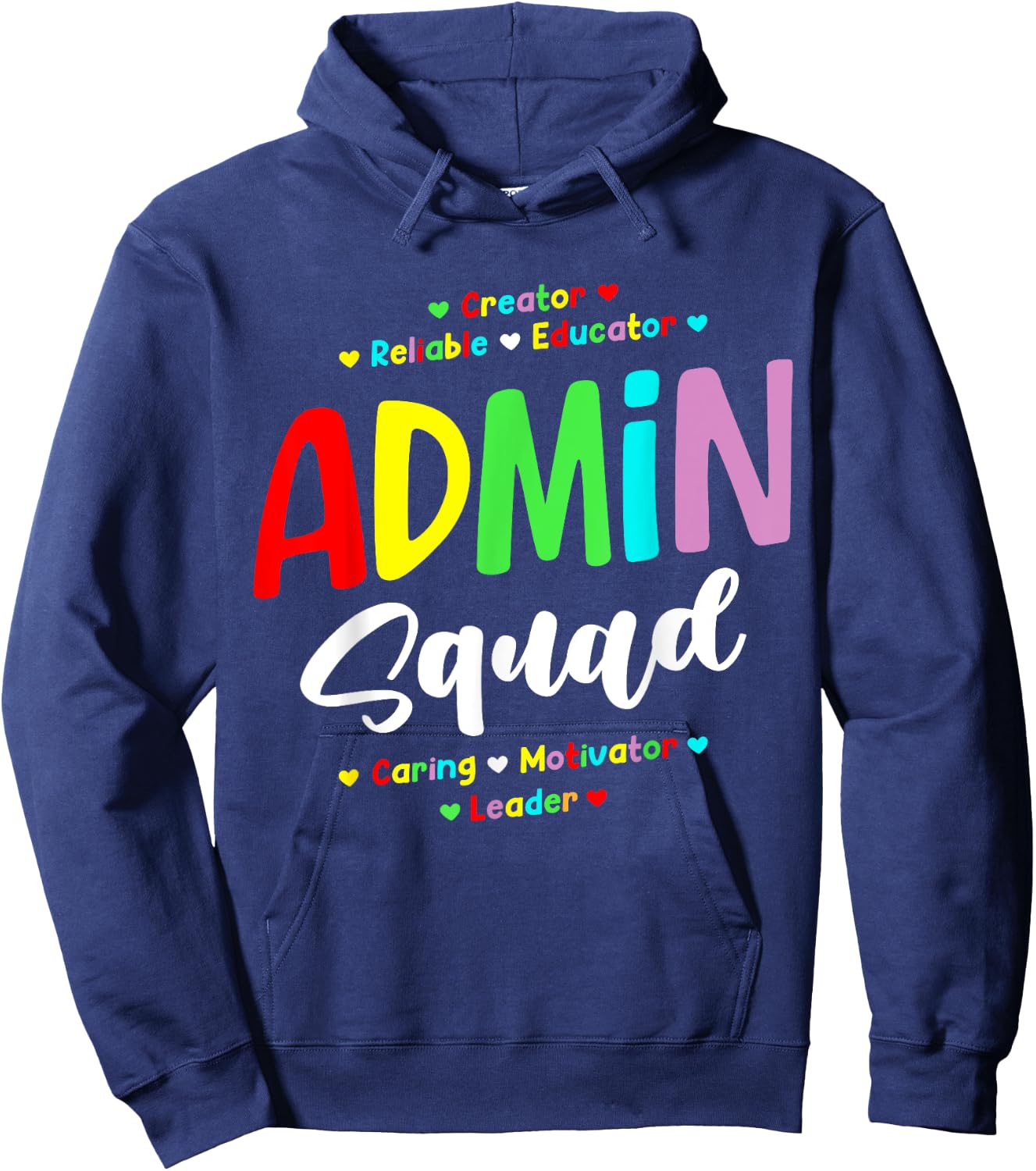 Admin Squad School Admin Assistant Principal Administrator Hoodie - Hoodie | Navy
