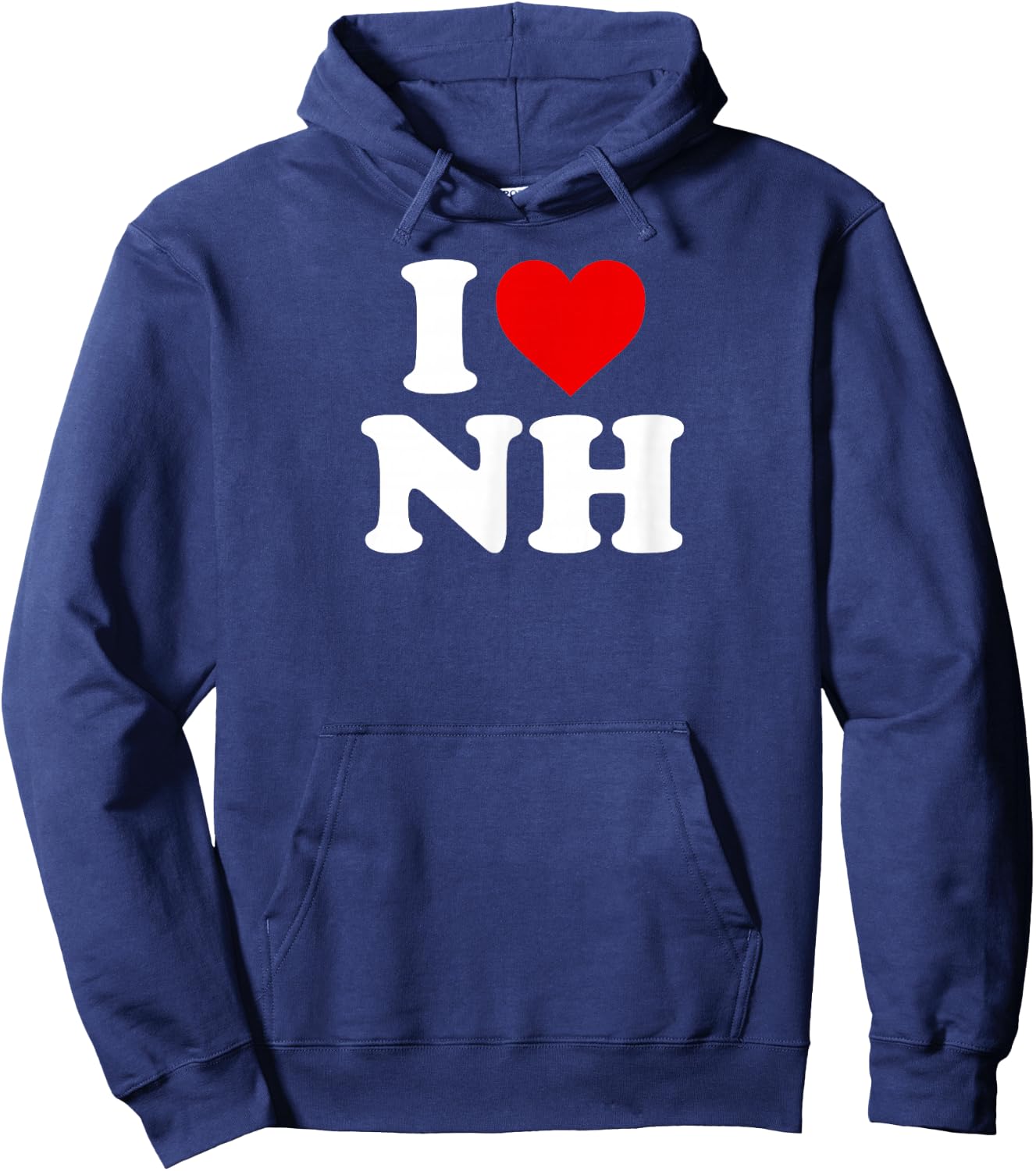 I Love NH Heart New Hampshire Hoodie - Hoodie | Navy