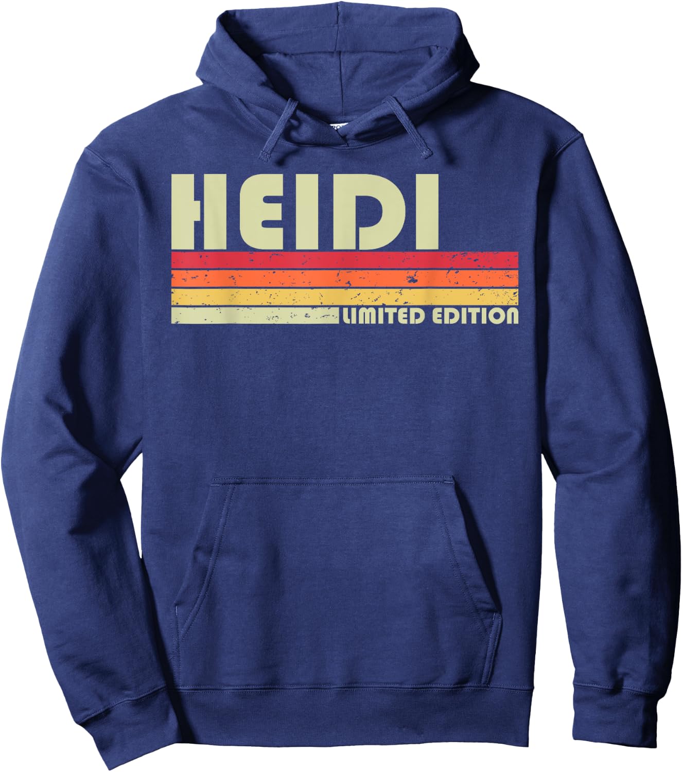 HEIDI Gift Name Personalized Retro Vintage 80s 90s Birthday Hoodie - Hoodie | Navy